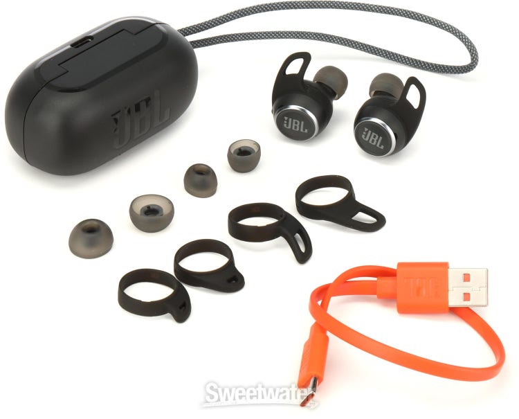 Sweetwater Reflect | True Aero - JBL Wireless Earbuds Black Lifestyle