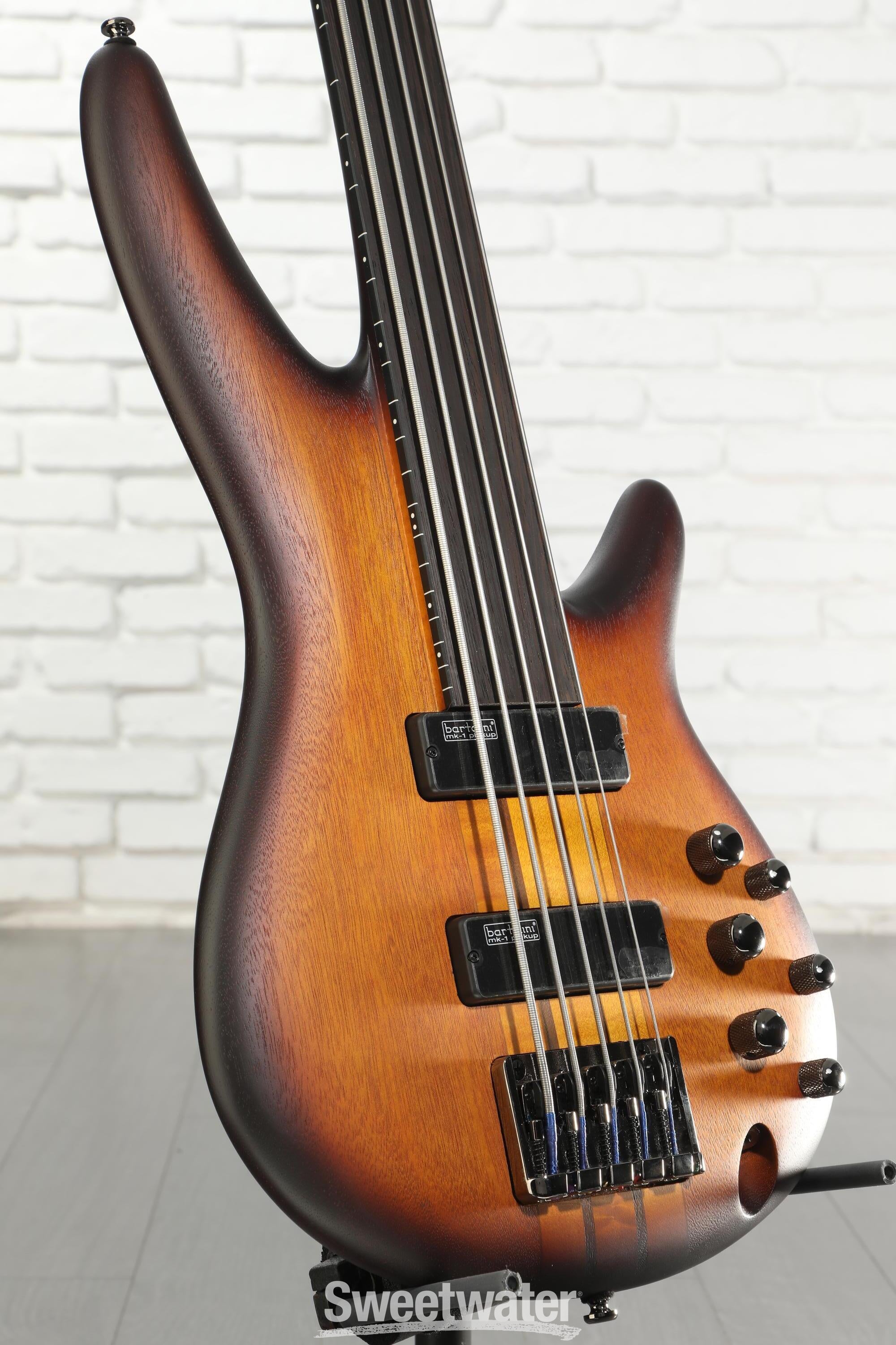 Ibanez Bass Workshop SRF705 Fretless Bass Guitar - Brown Burst