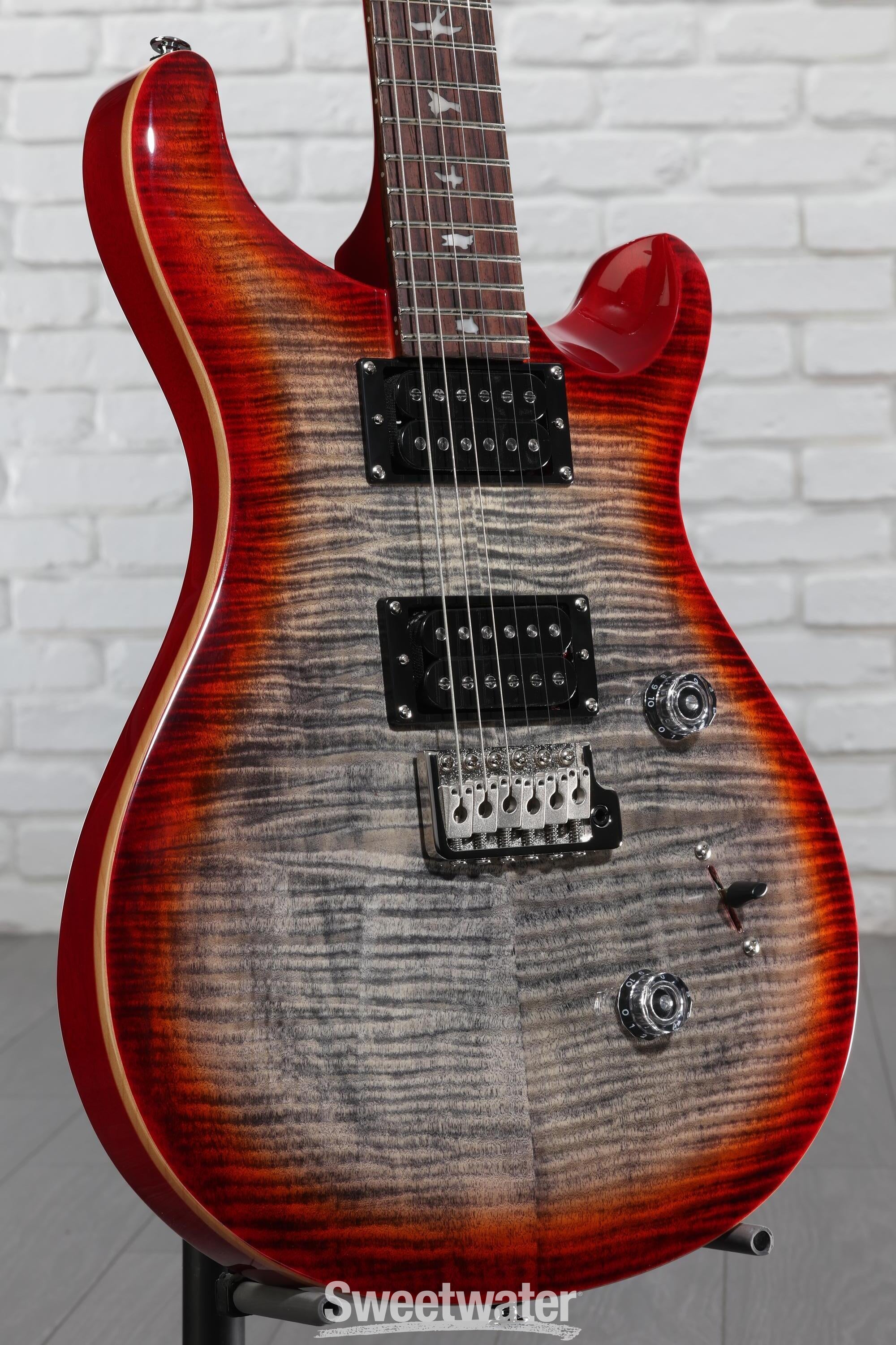 PRS SE Custom 24 Electric Guitar - Charcoal Cherry Burst | Sweetwater
