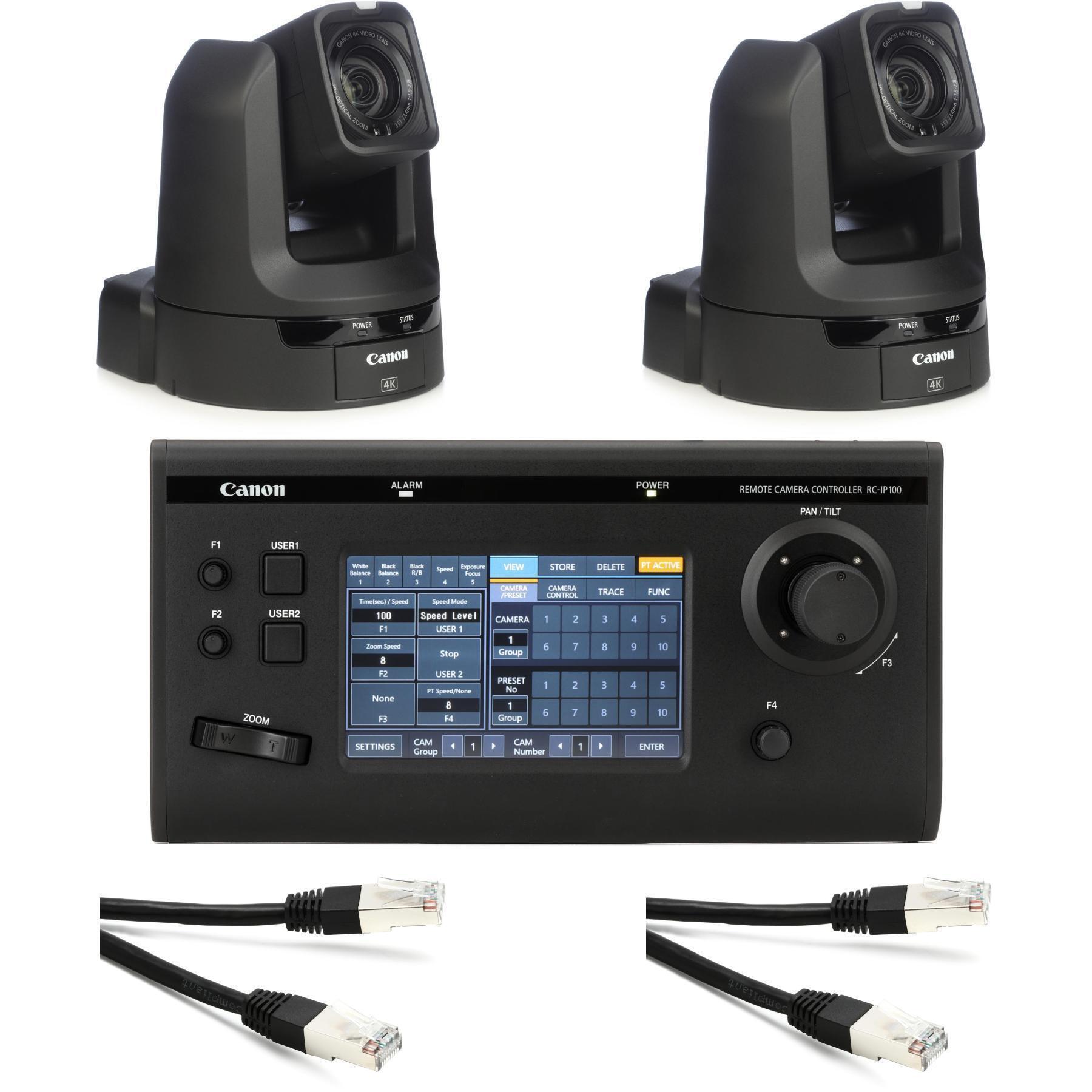 Canon CR-N300 4K UHD Indoor PTZ Camera Pair with Controller