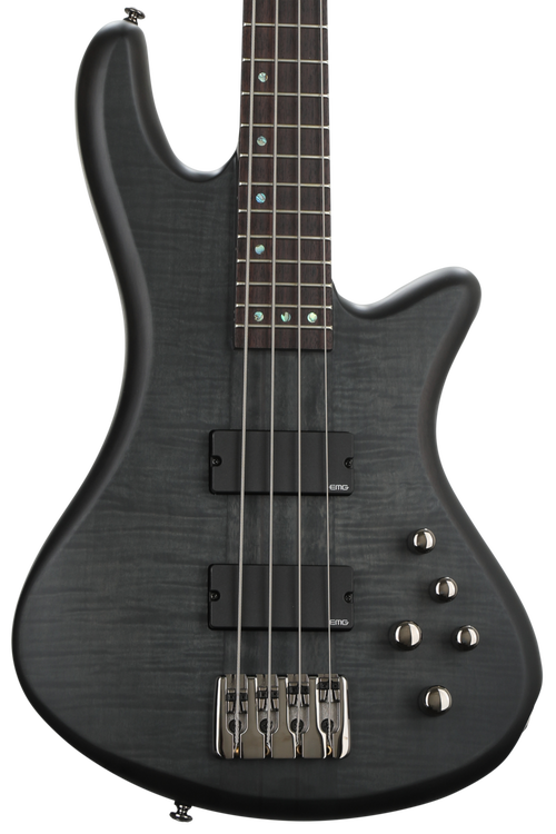 Schecter Stiletto Studio 4 Bass Guitar - See-Thru Black Satin