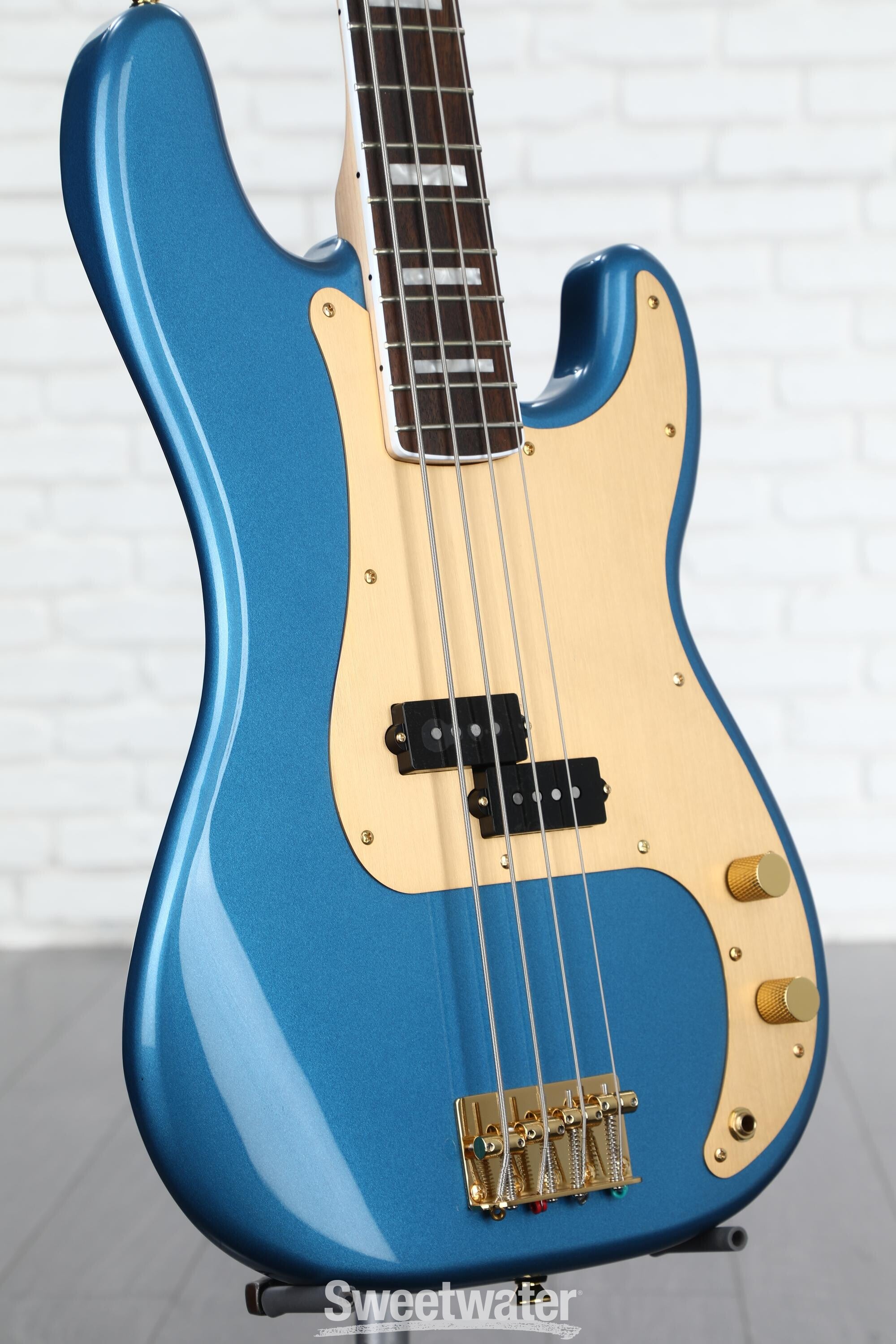 Squier 40th Anniversary Gold Edition Precision Bass - Lake Placid Blue