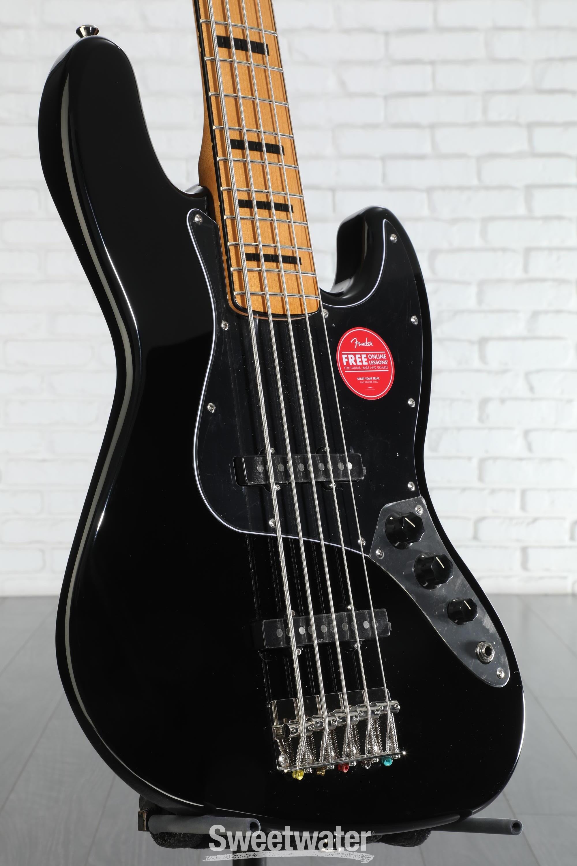 Squier Classic Vibe '70s Jazz Bass V - Black with Maple