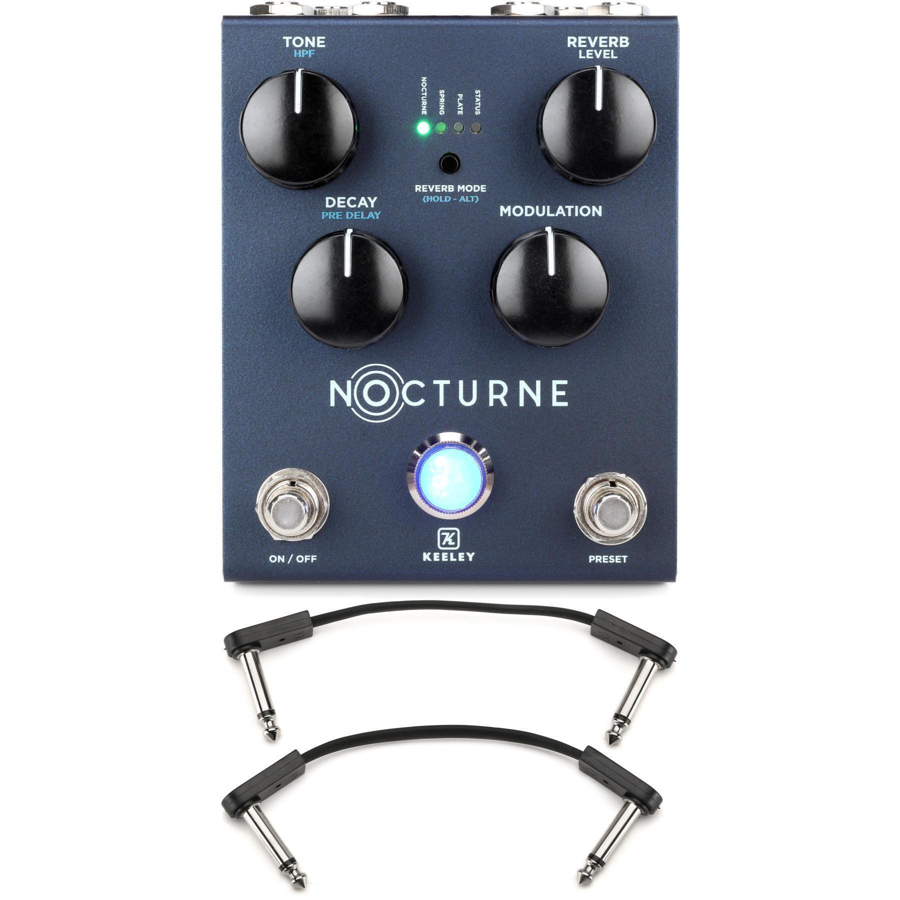 Keeley Nocturne Reverb Pedal with EBS Patch Cables | Sweetwater