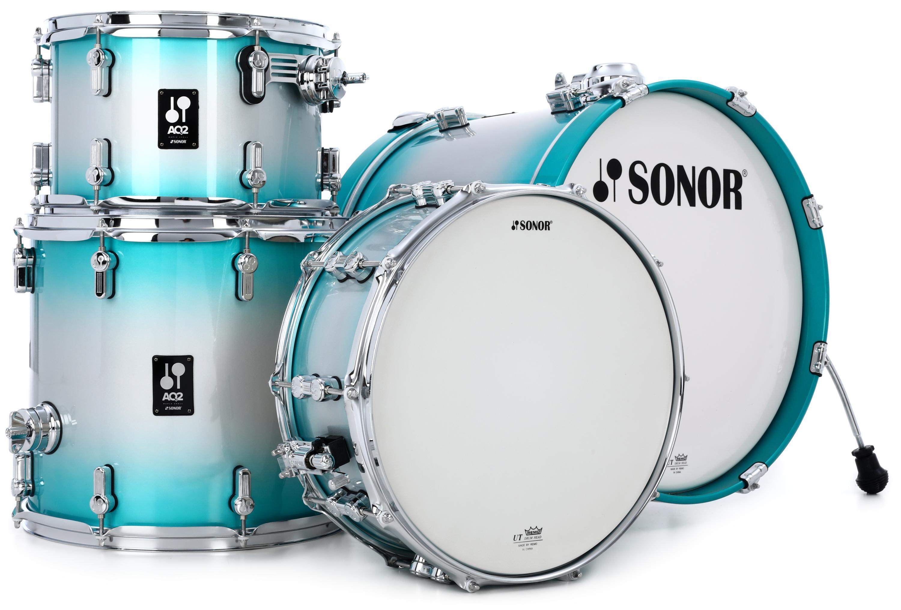 Sonor AQ2 Bop 4-piece Shell Pack with Snare - Aqua Silver Burst