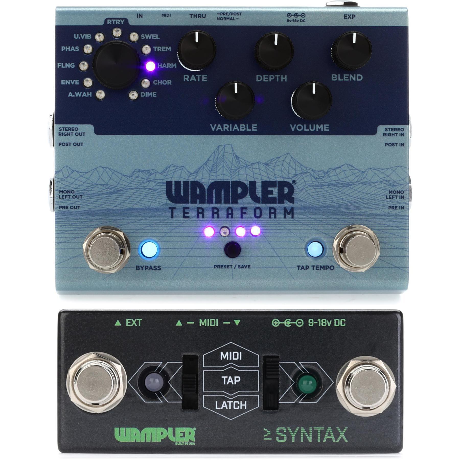 Wampler Terraform Modulation Multi Effect Pedal with Syntax Rig