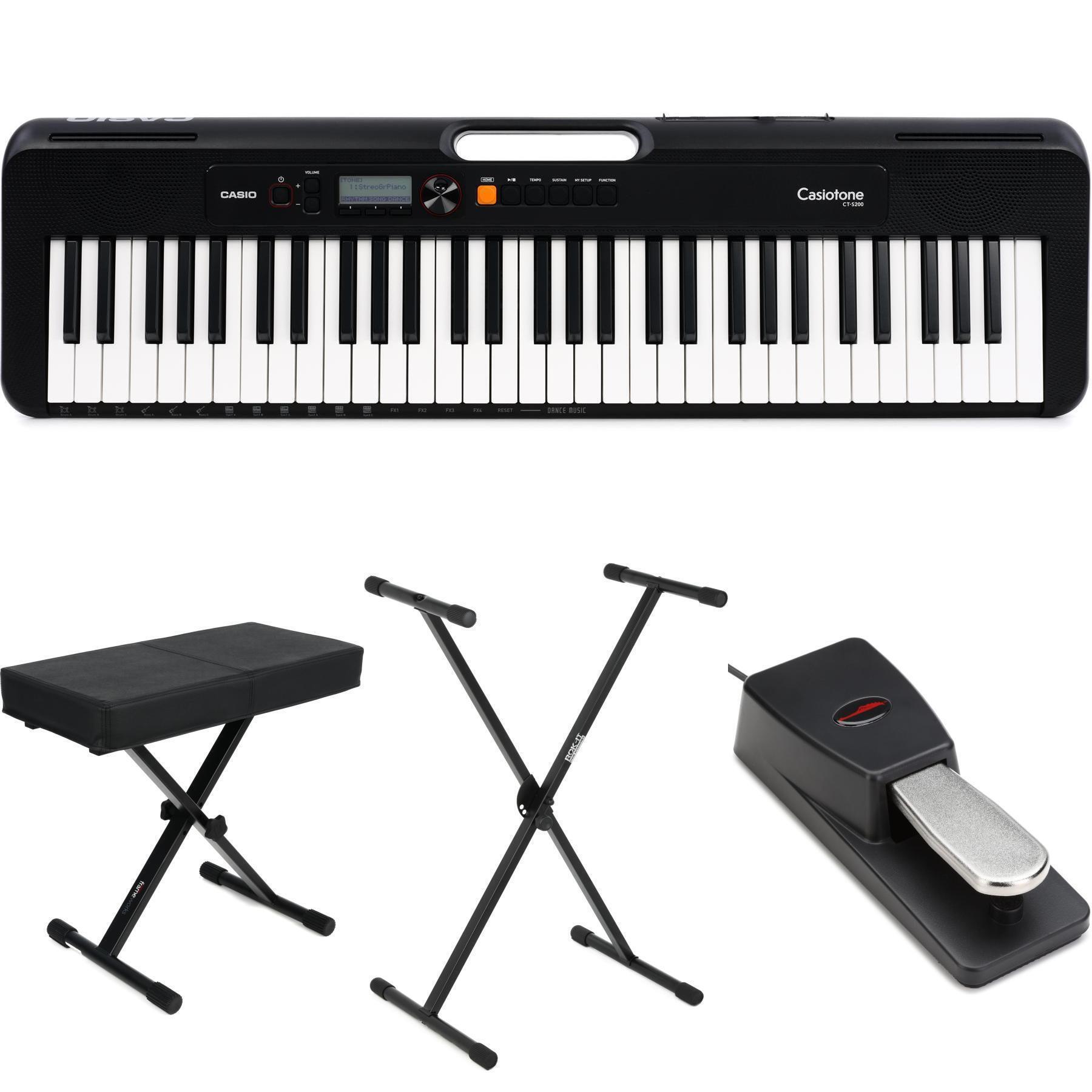 Casio Casiotone CT-S200 61-key Portable Arranger Keyboard Essentials  Bundle- Black | Sweetwater