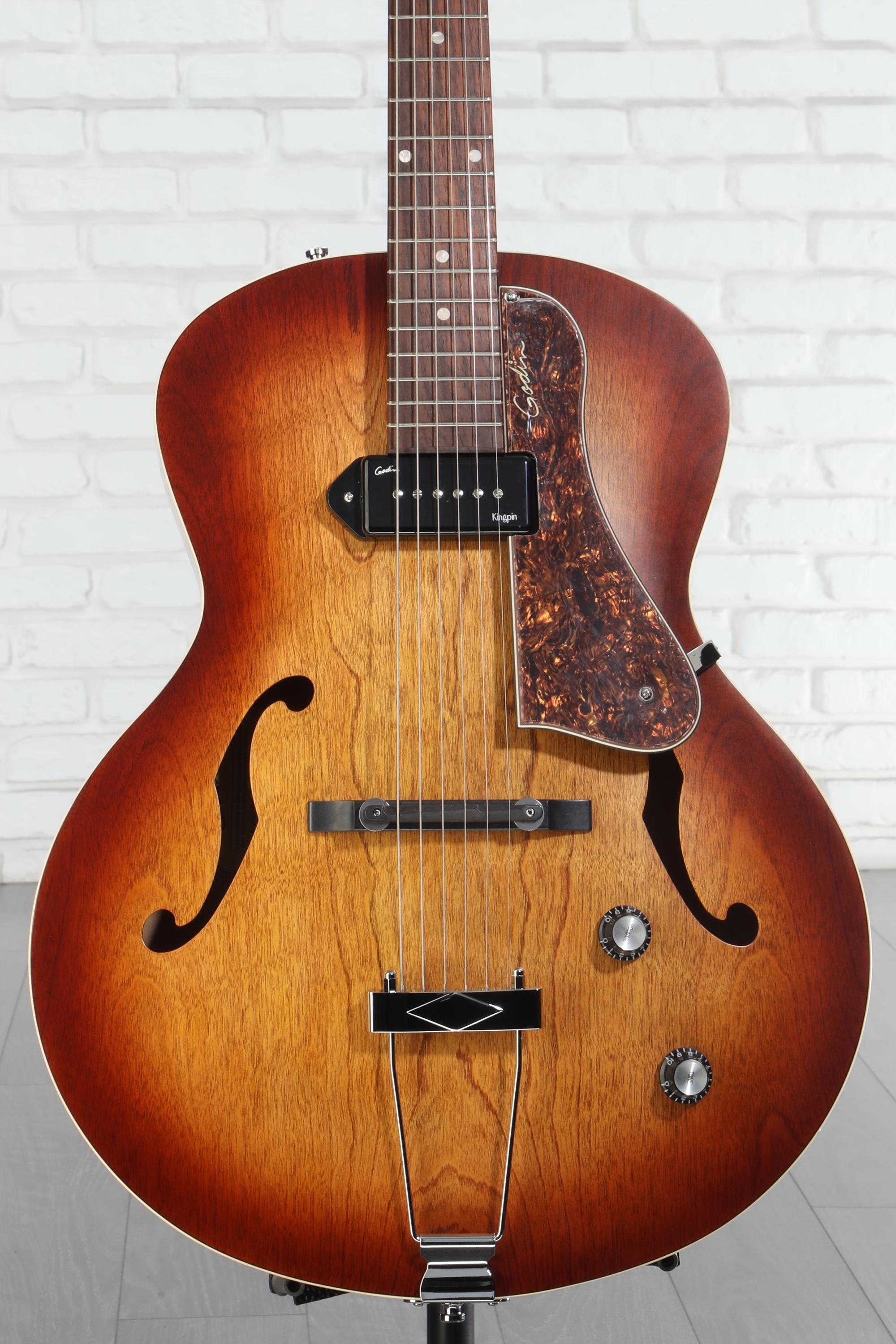 Godin 5th Avenue Kingpin Hollowbody Electric Guitar - Cognac