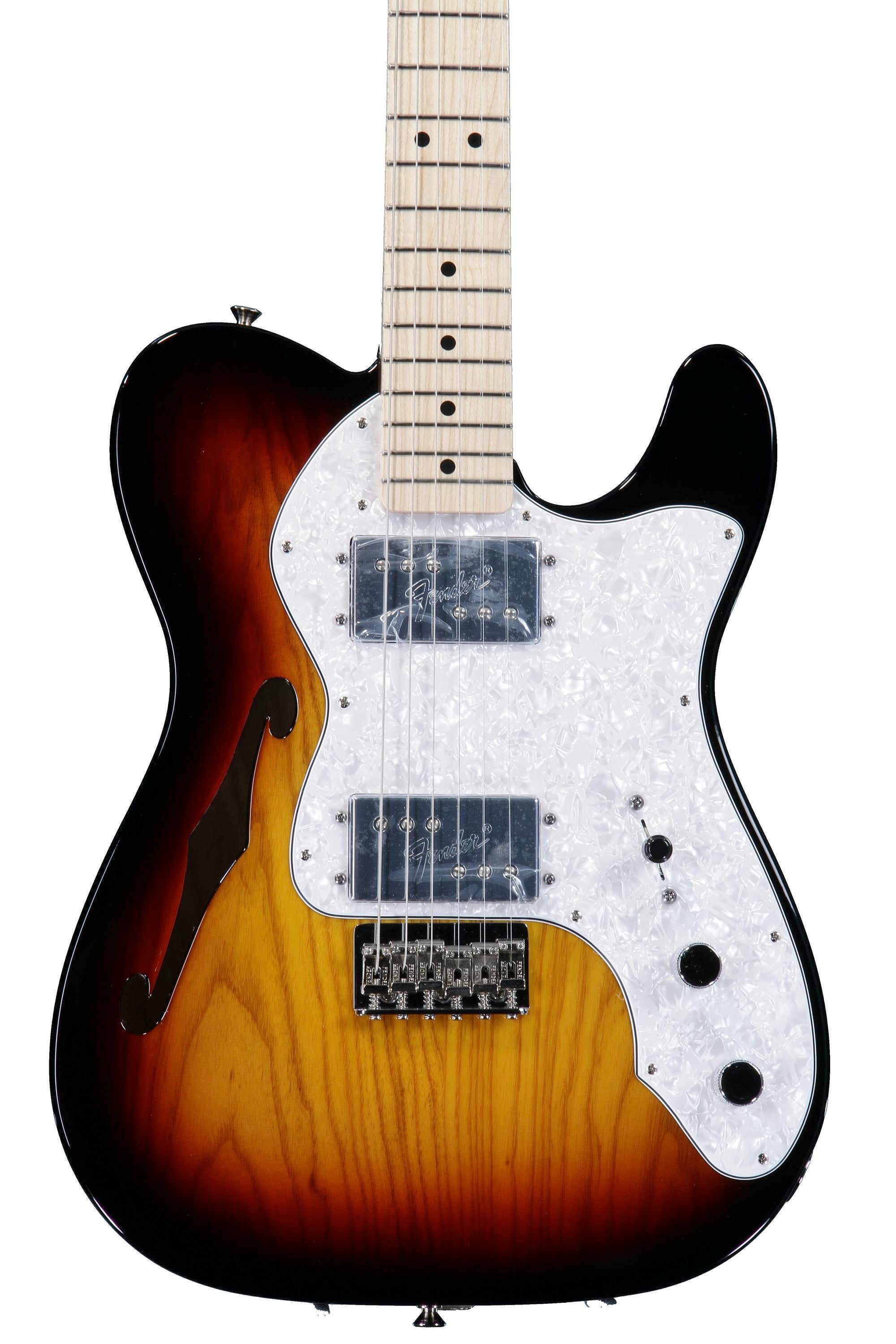Fender '72 Telecaster Thinline - 3-Color Sunburst w/ Maple