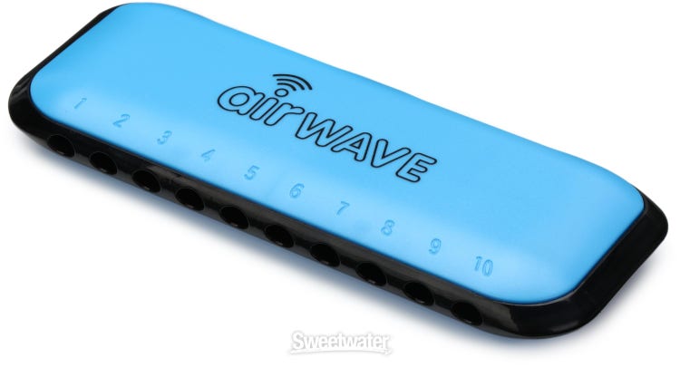 Suzuki AW-1 Airwave 10-hole Diatonic Harmonica - C Major, Blue