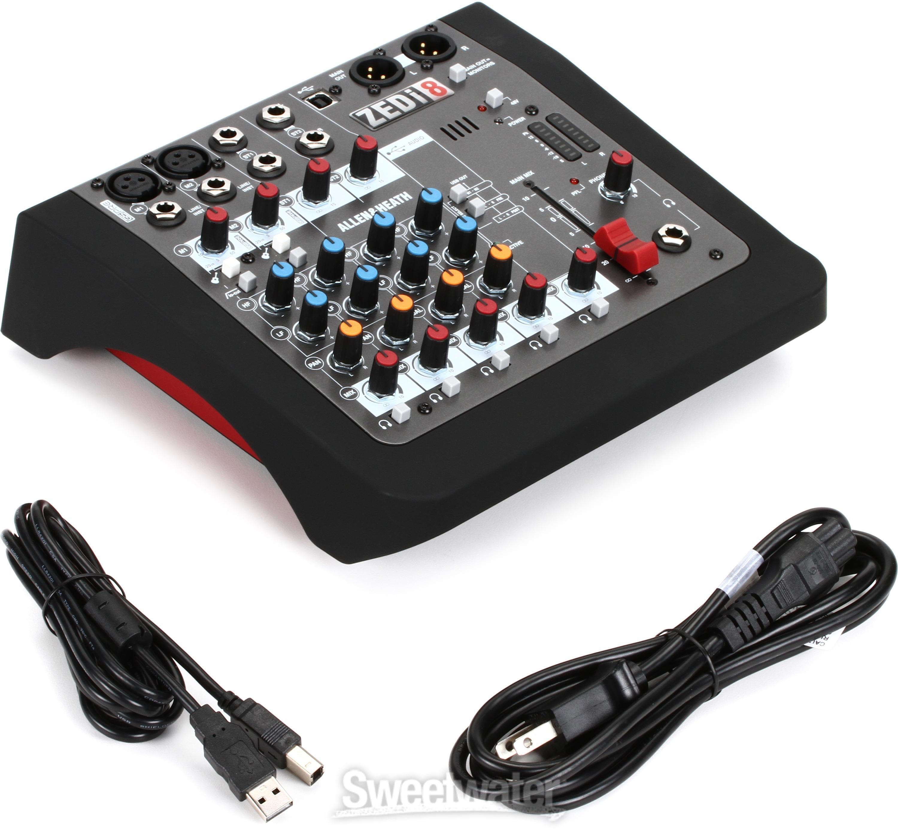Allen & Heath ZEDi-8 8-channel Mixer with USB Audio Interface