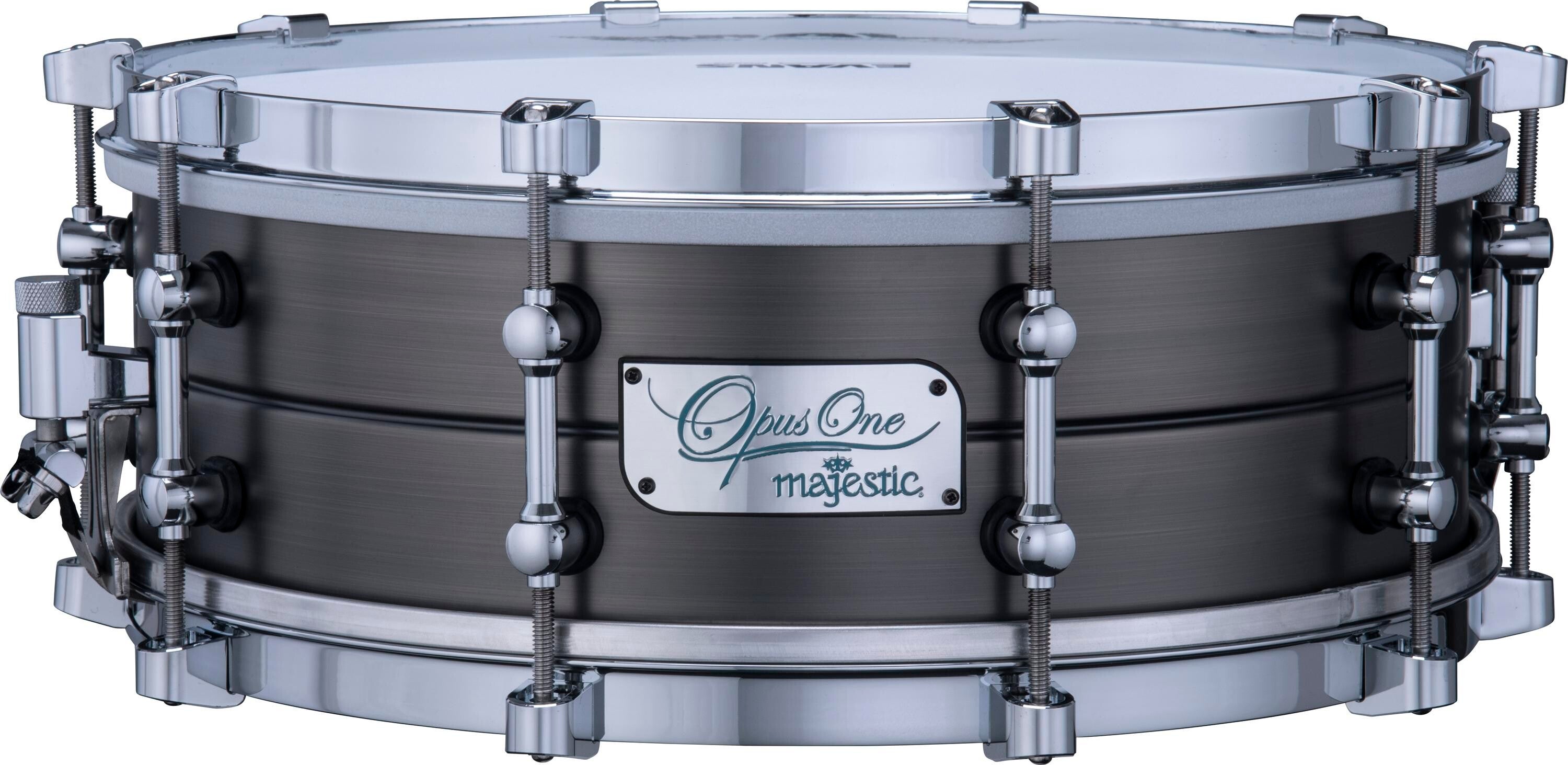 Photo of Majestic Opus One Brass Concert Snare - 5-inch x 14-inch, Antique Brushed Nickel
