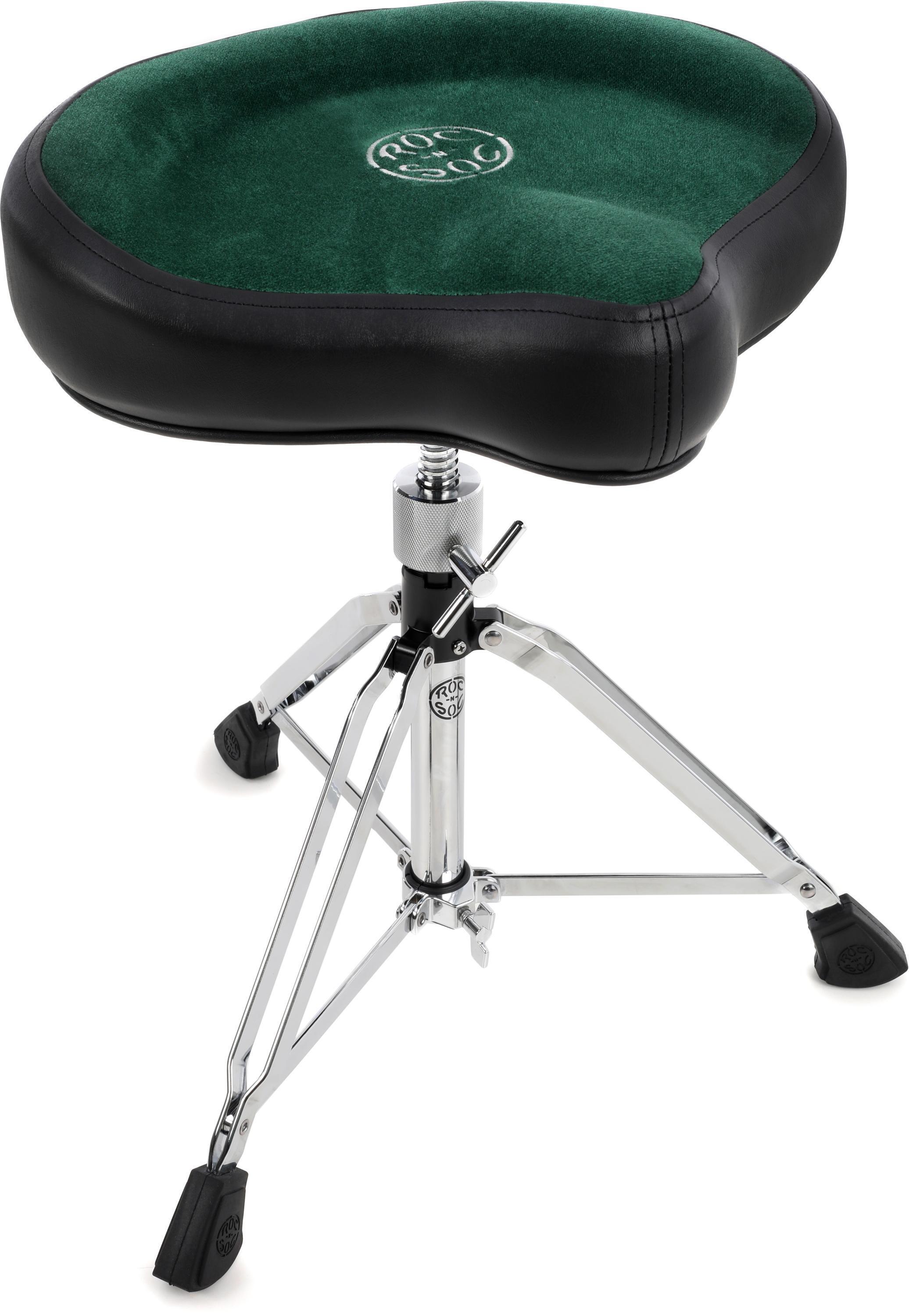 Photo of Roc-N-Soc Manual Spindle Drum Throne with Original Saddle - Green