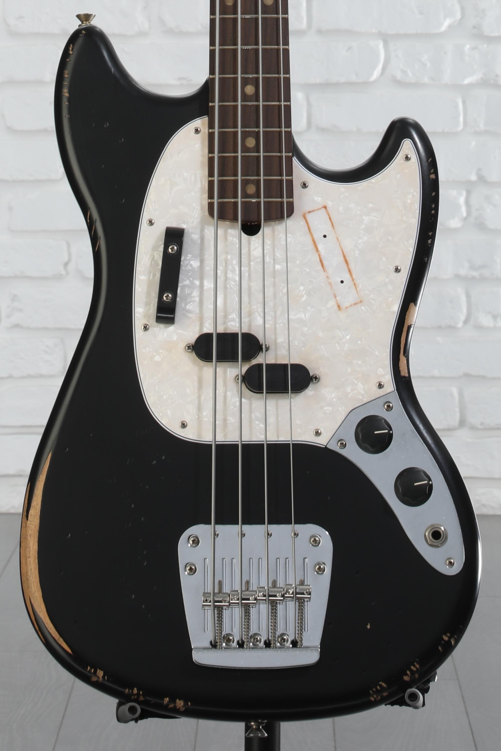 素敵でユニークな Worn Road JMJ Fender Mustang Sweetwater | Black - Bass ベース