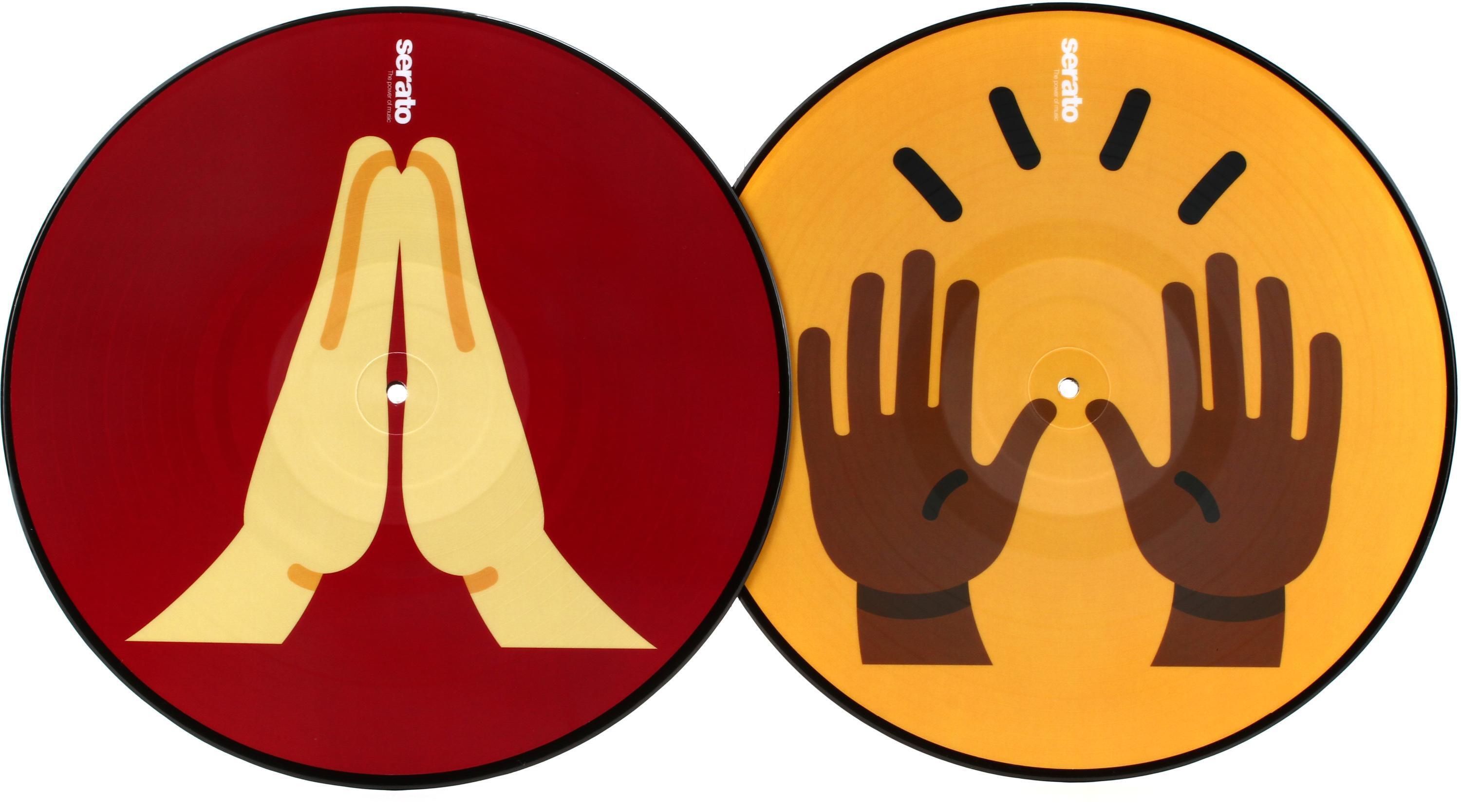 Serato 12 inch Control Vinyl Pair - Emoji Series #1 Hands