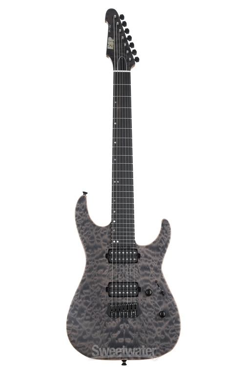 ESP USA M-7 HT Quilted Maple - Satin See Thru Black | Sweetwater