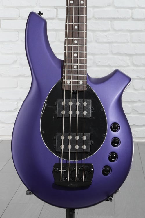 Sterling By Music Man Bongo Electric Bass Guitar - Firemist Purple Satin