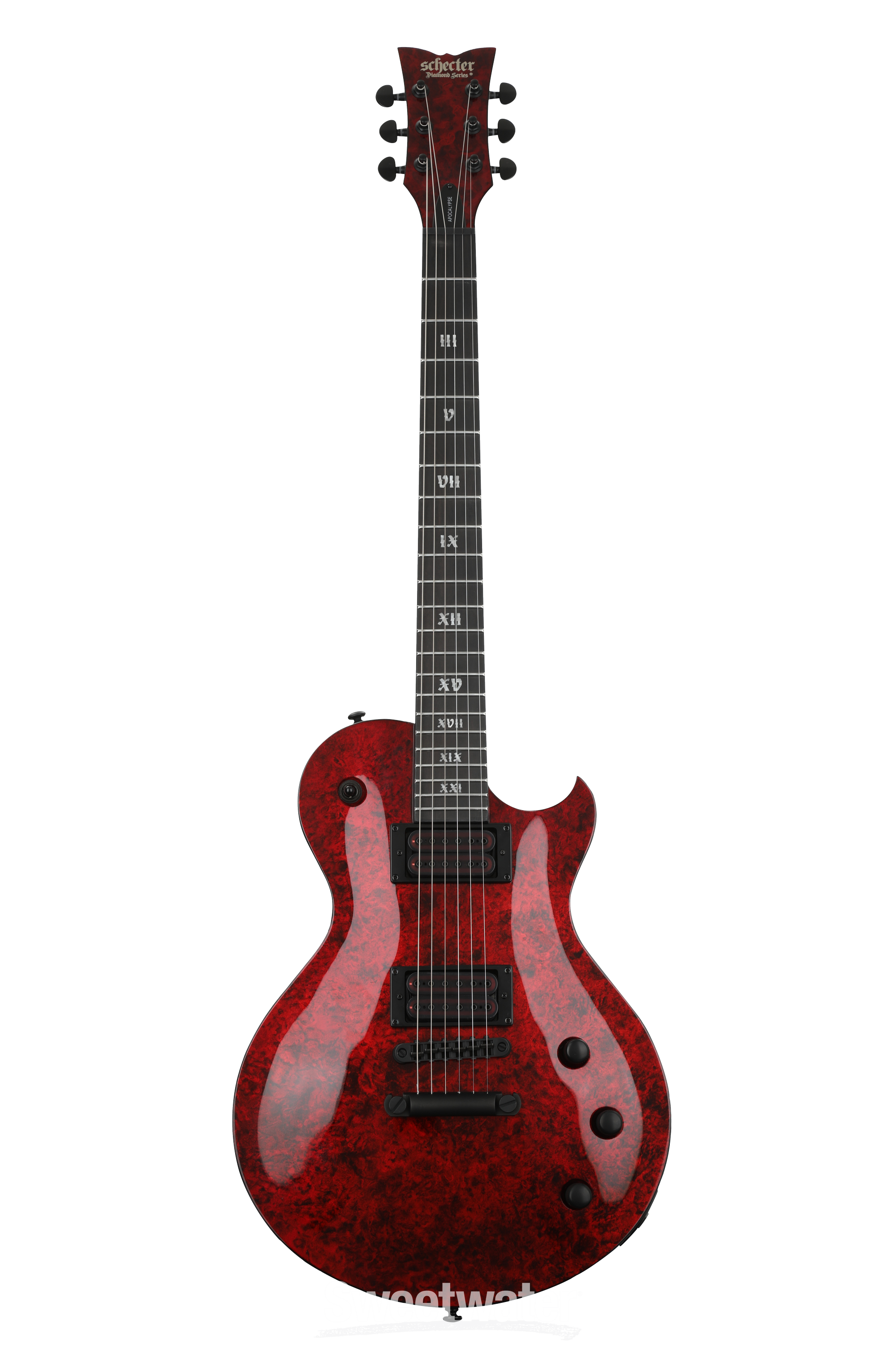 Schecter Solo-II Apocalypse Electric Guitar - Red Reign | Sweetwater Schecter Solo-II Apocalypse Electric Guitar - Red Reign | Sweetwater