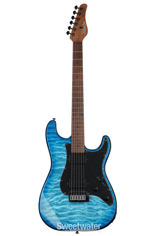 Traditional Pro Electric Guitar - Satin Trans Blue Burst - Sweetwater