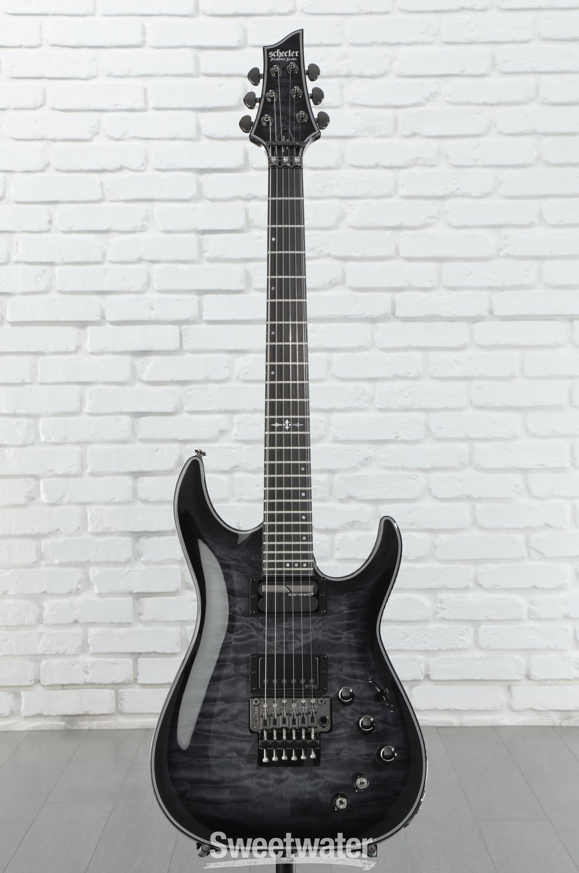 Schecter Hellraiser Hybrid C-1 FR - Trans Black Burst