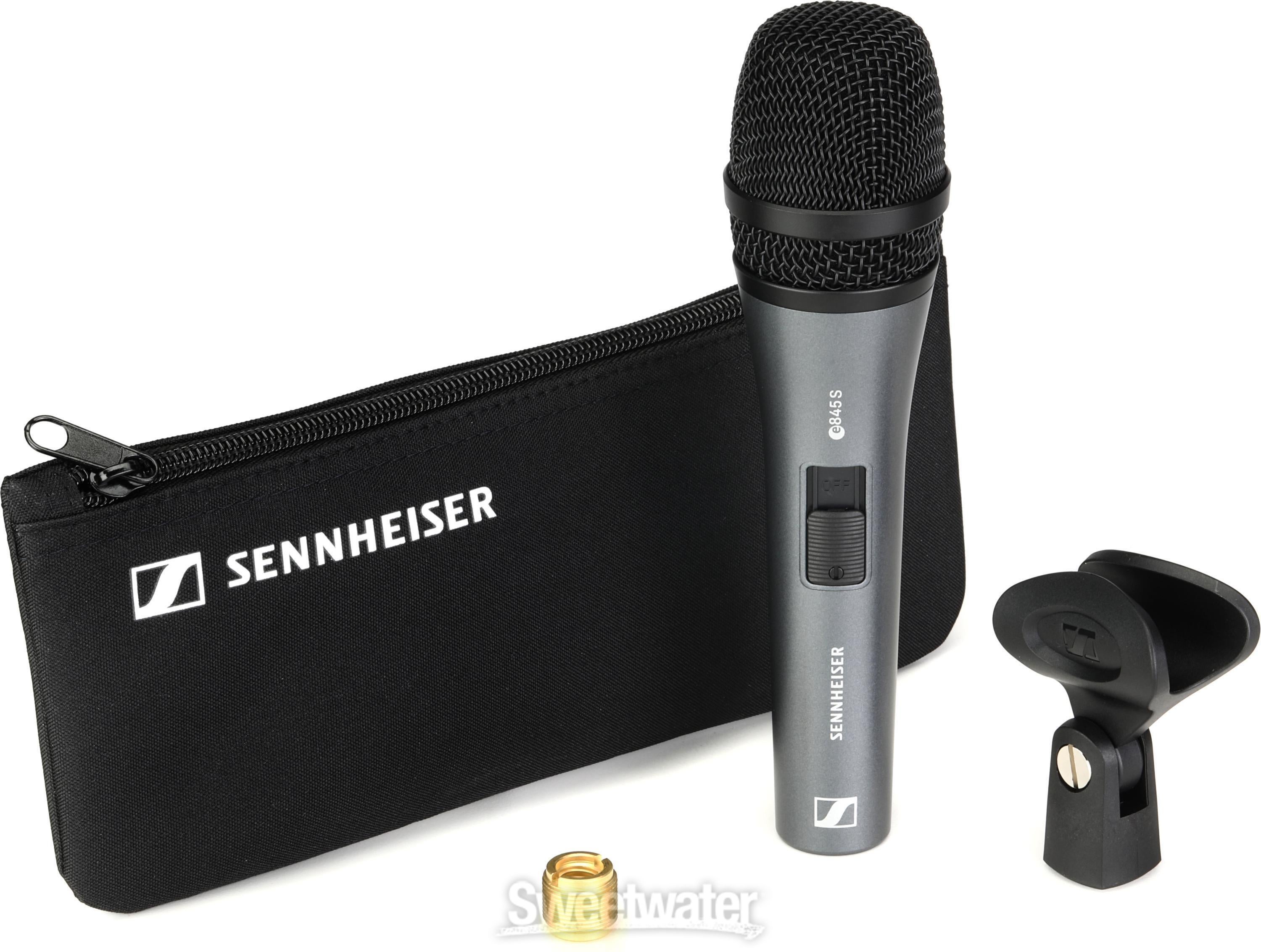 Sennheiser e 845-S Supercardioid Dynamic Vocal Microphone with On 