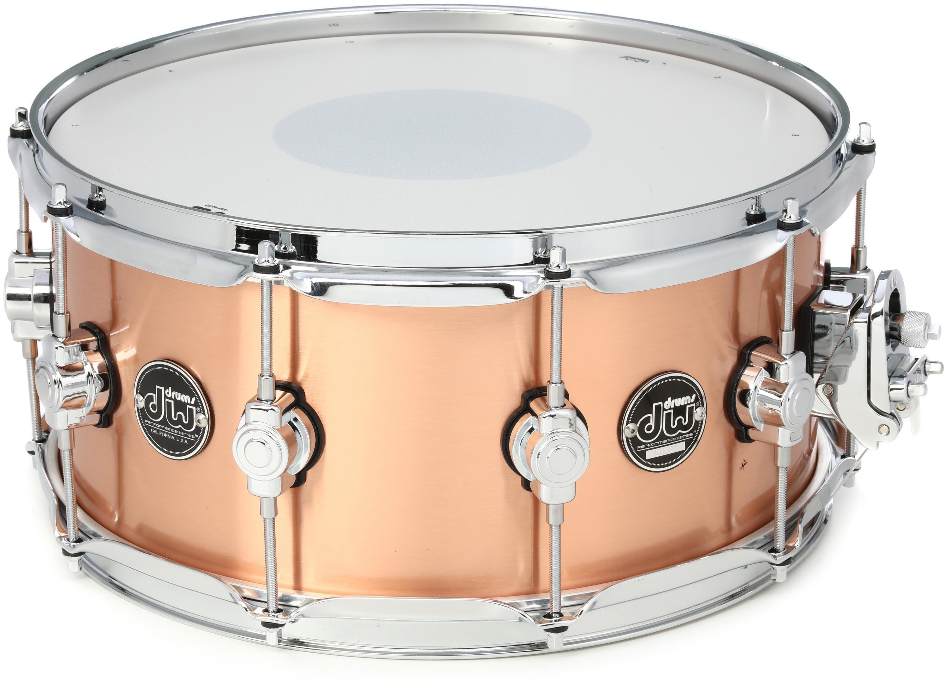 DW Performance Series Brass Snare Drum - 6.5 x 14-inch - Brushed 