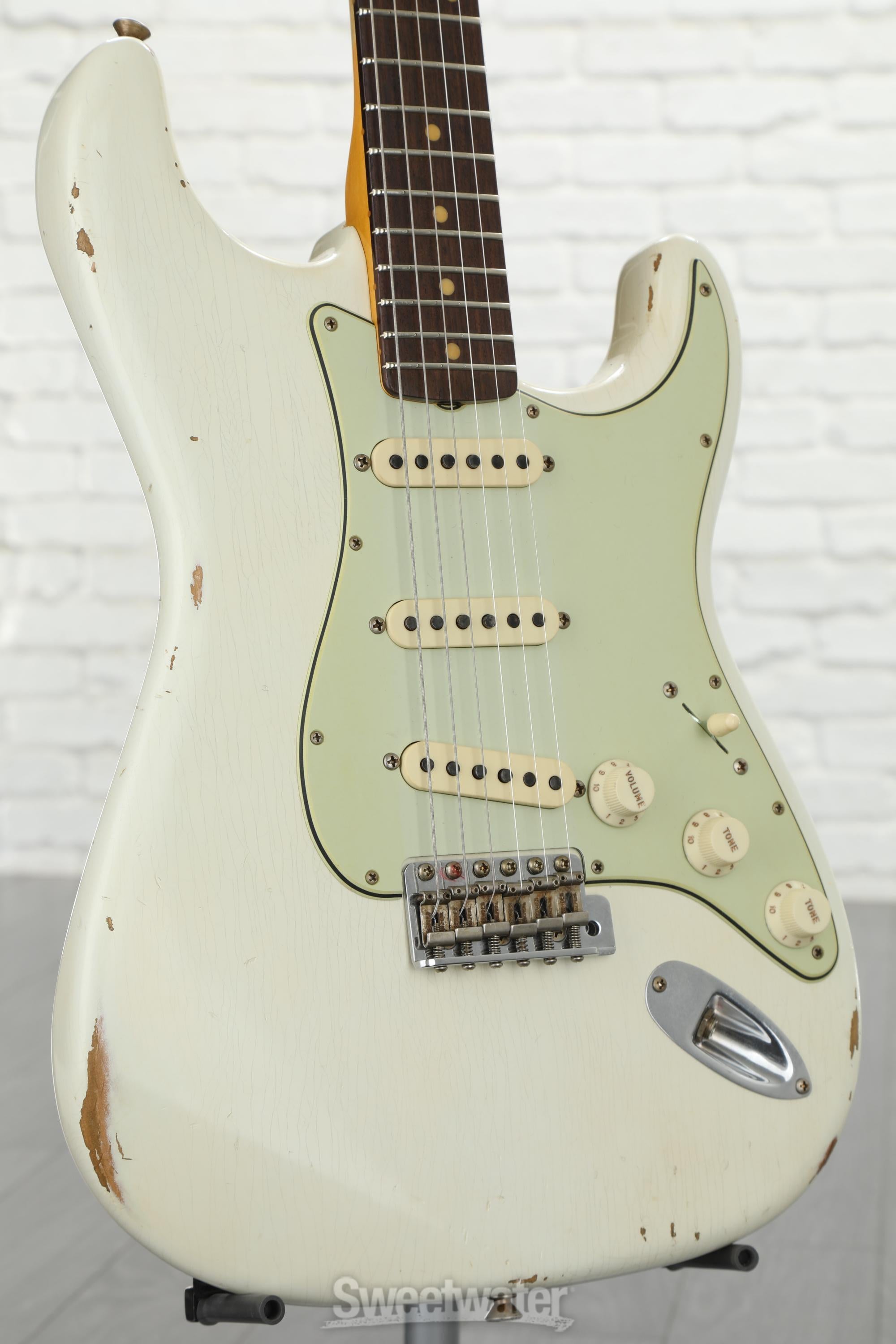 ギター Relic OlympicWhite Stratocaster Fender Custom 1960 Stratocaster Relic Olympic White (SN