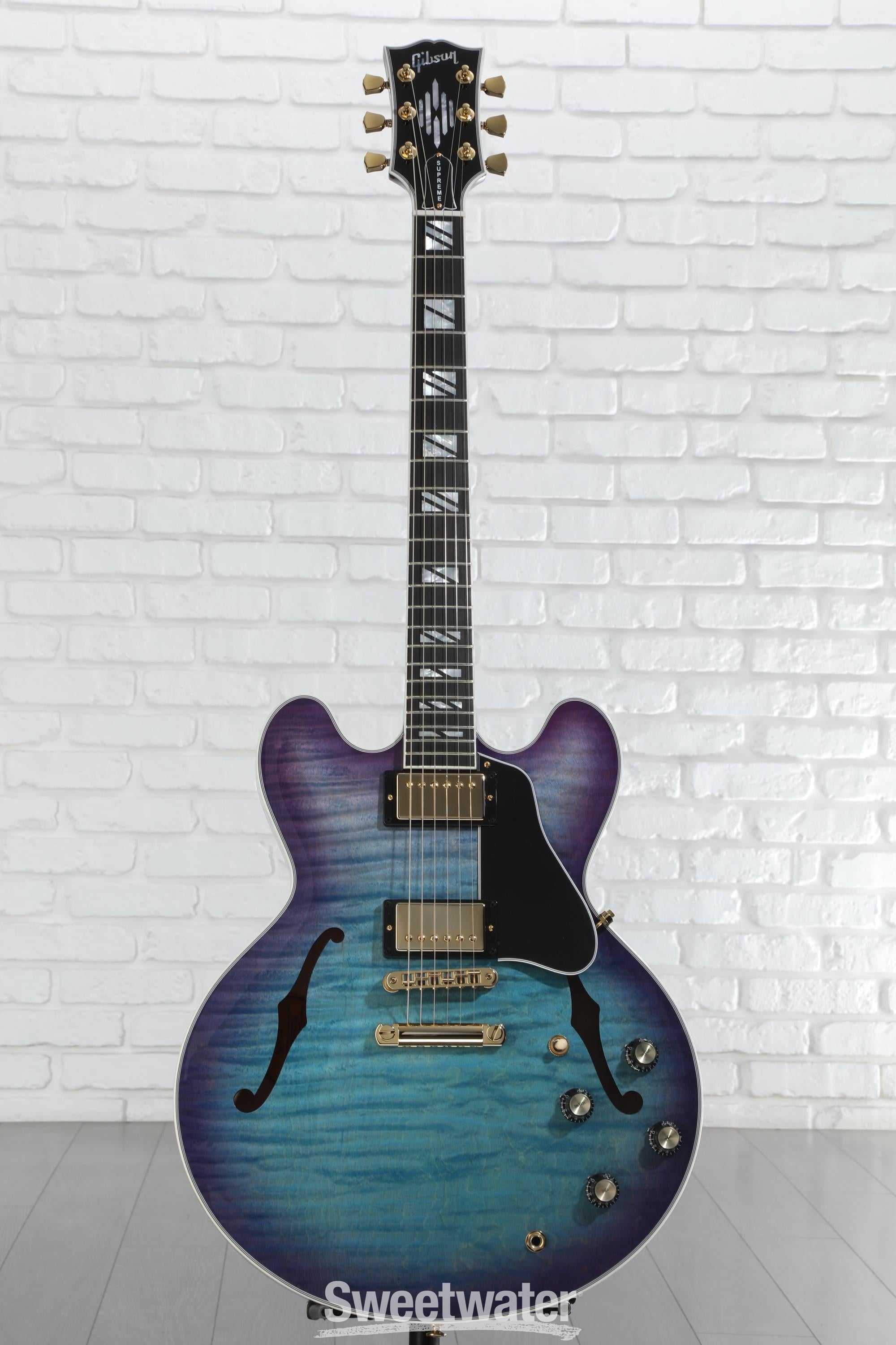 ギター Gibson ES-335 Figured Blueberry Burst Gibson ES-339 Figured Semi-Hollow Electric Guitar Blueberry