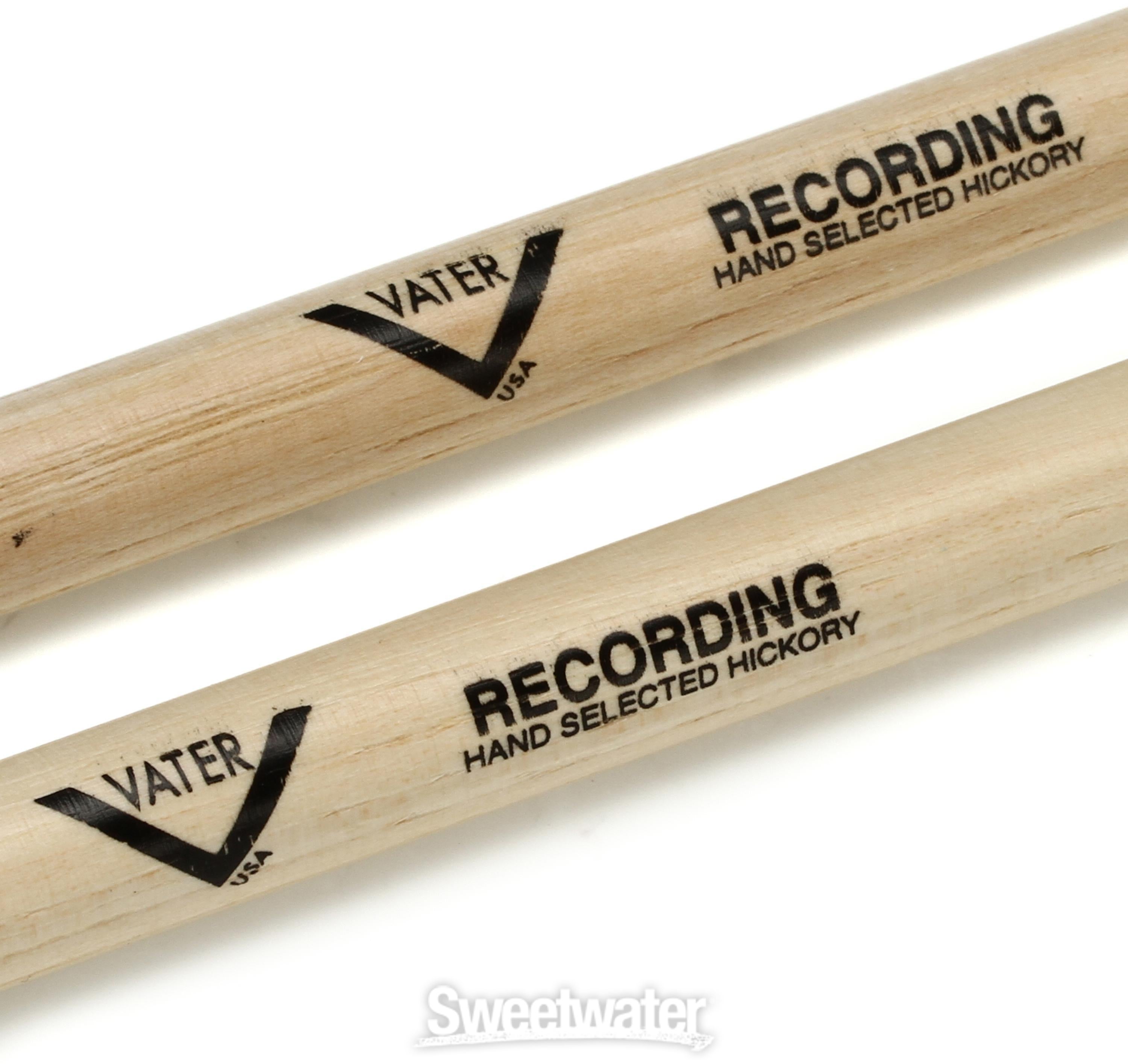 Vater American Hickory Drumsticks - Recording - Wood Tip