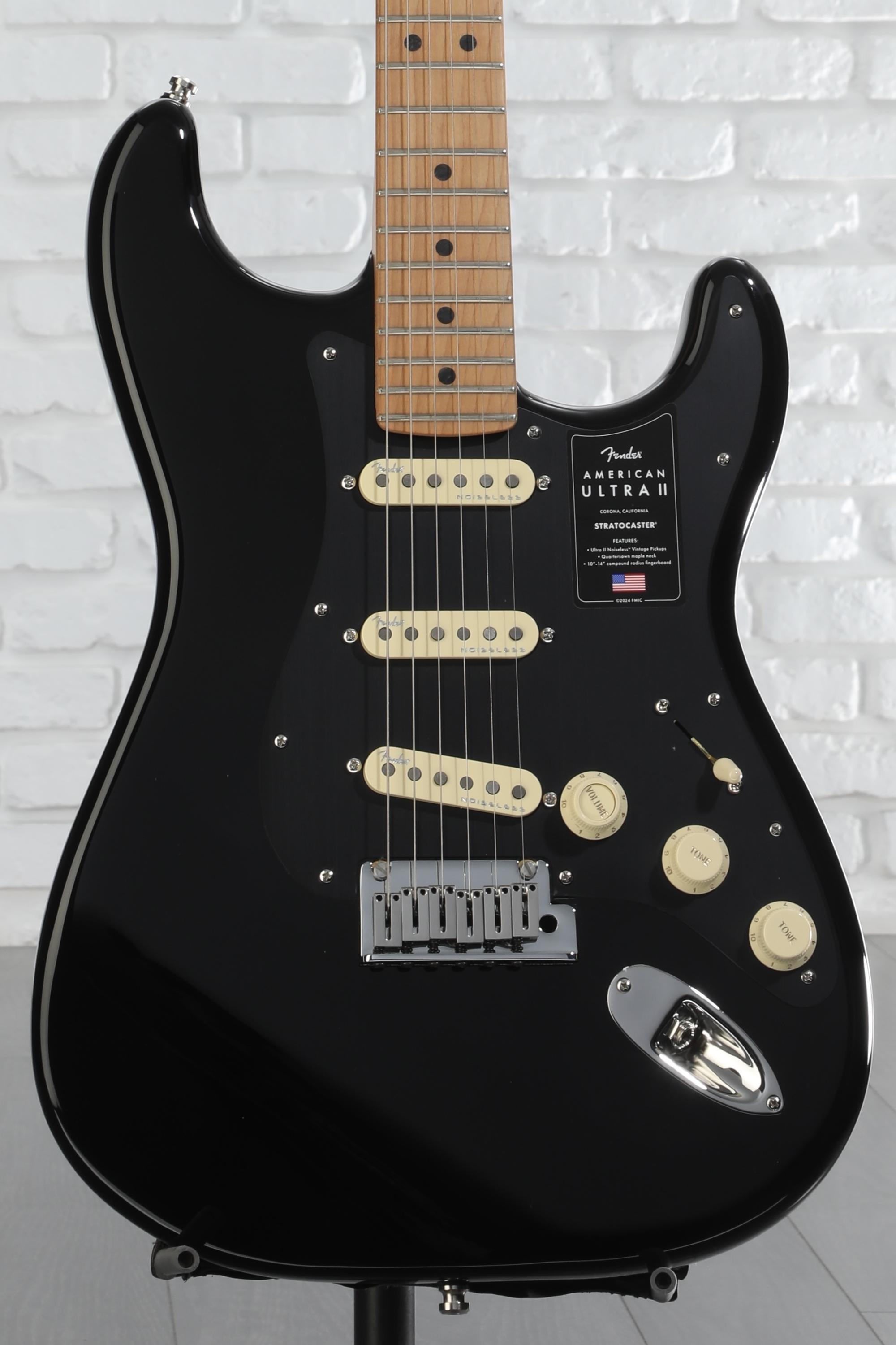 Fender American Ultra II Stratocaster Electric Guitar - Black