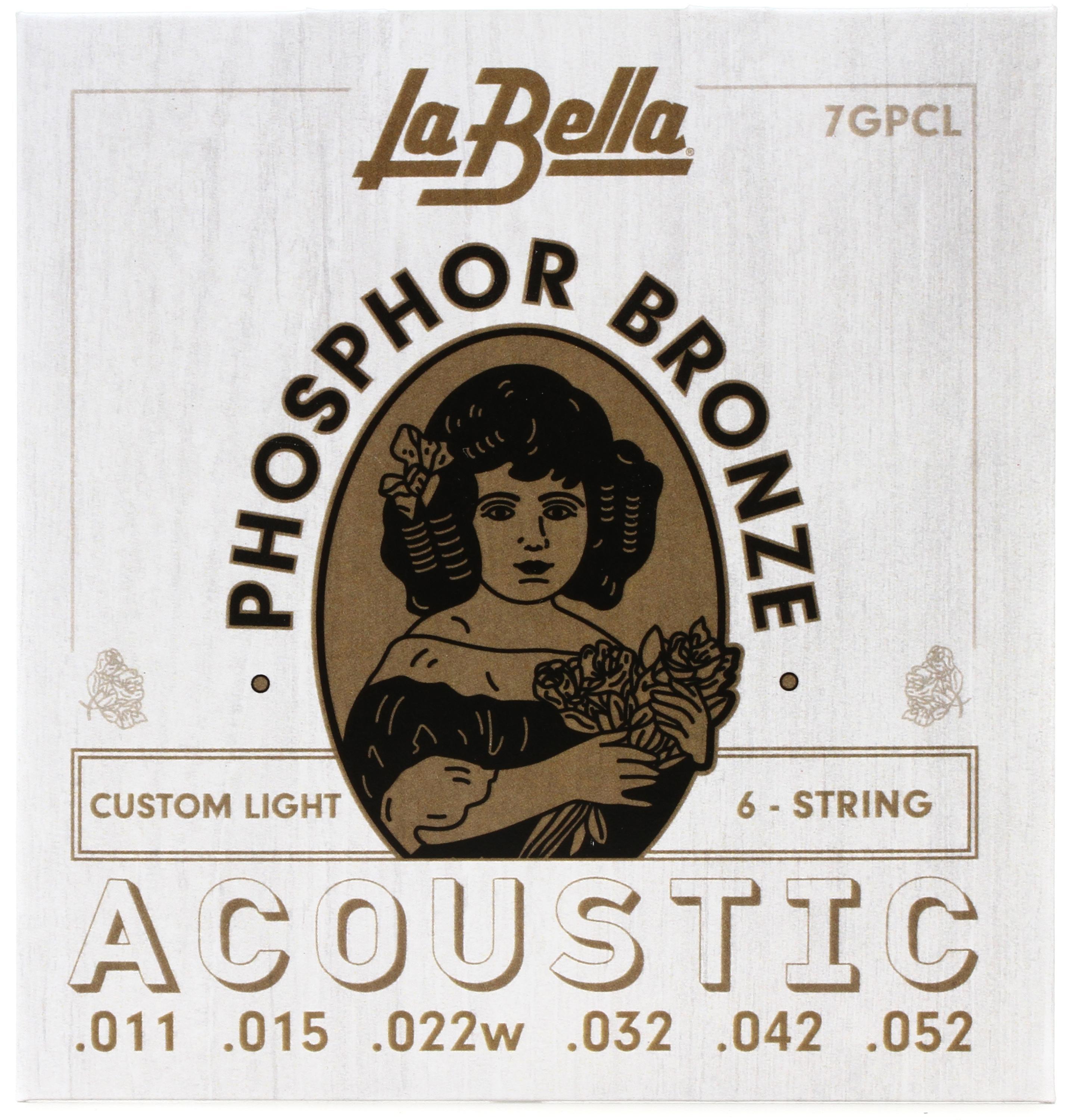 La Bella 7GPCL Phosphor Bronze Acoustic Guitar Strings .011