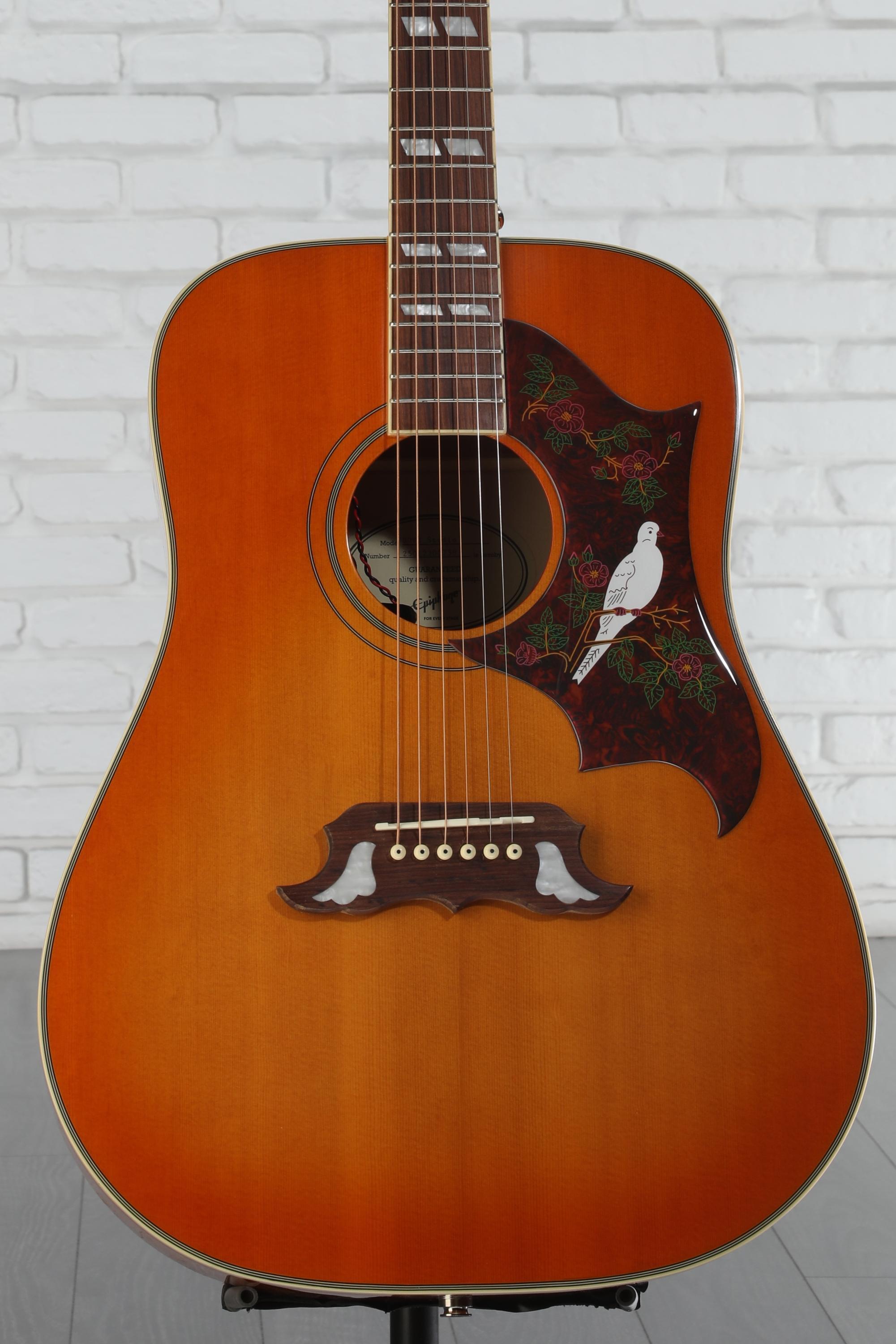 ギター Epiphone GUARANTEED Ltd ED DOVE PRO/AW Epiphone Dove Studio Acoustic-Electric Guitar | Music & Arts