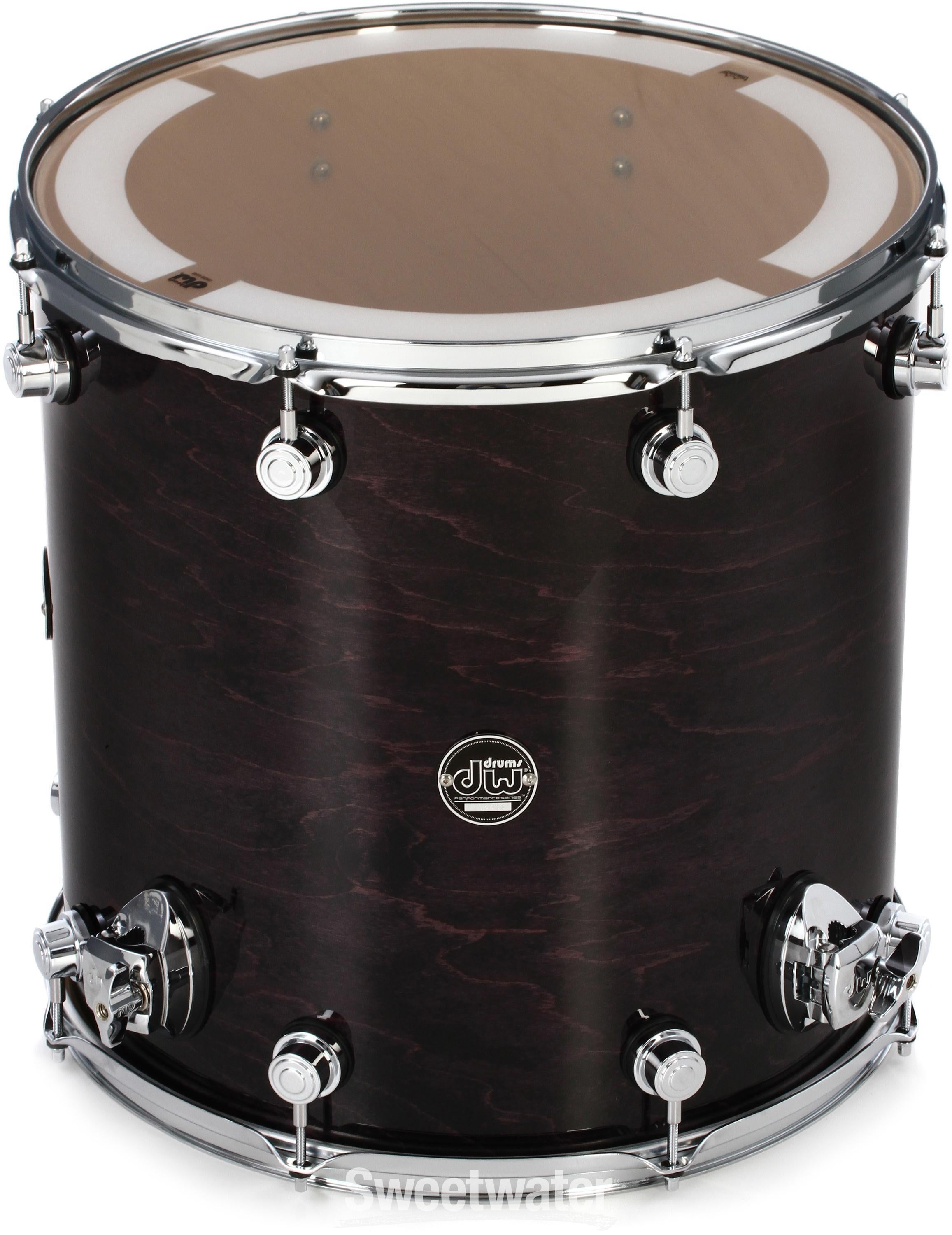 トム　No2 DW Performance Series Floor Tom - 16 x 16 inch - Ebony Stain