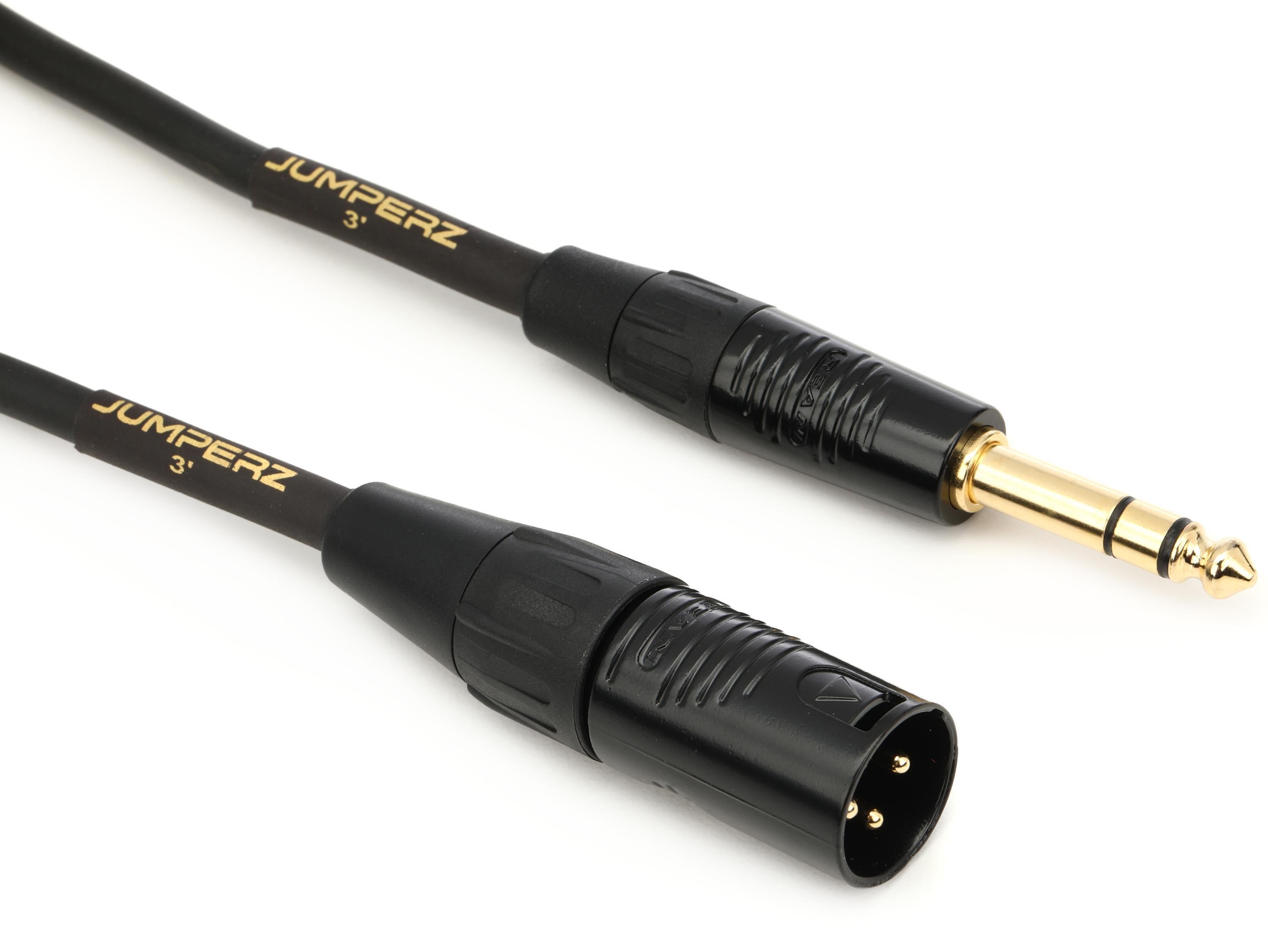 Photo of JUMPERZ JGTRSXM-3 Gold TRS-XLRM Patch Cable - 3 foot