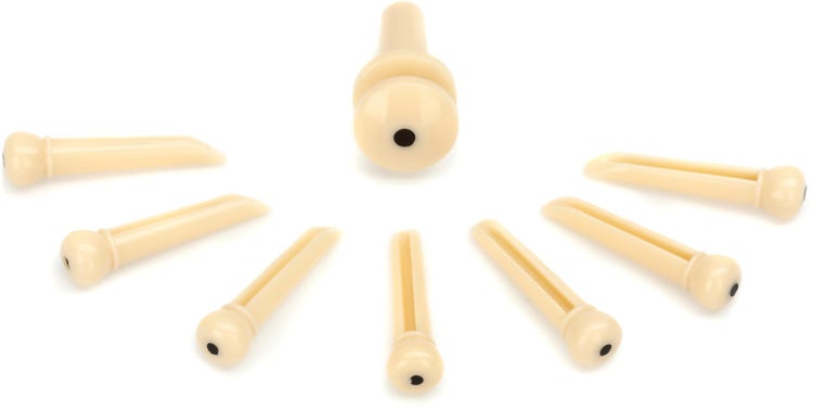 Ivory Acoustic Guitar Bridge Pins Plastic String End Peg Pack of