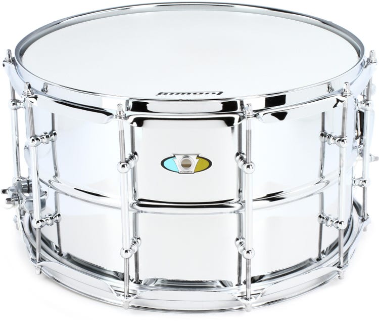 Ludwig Supralite Steel Snare Drum - 8 x 14-inch - Polished