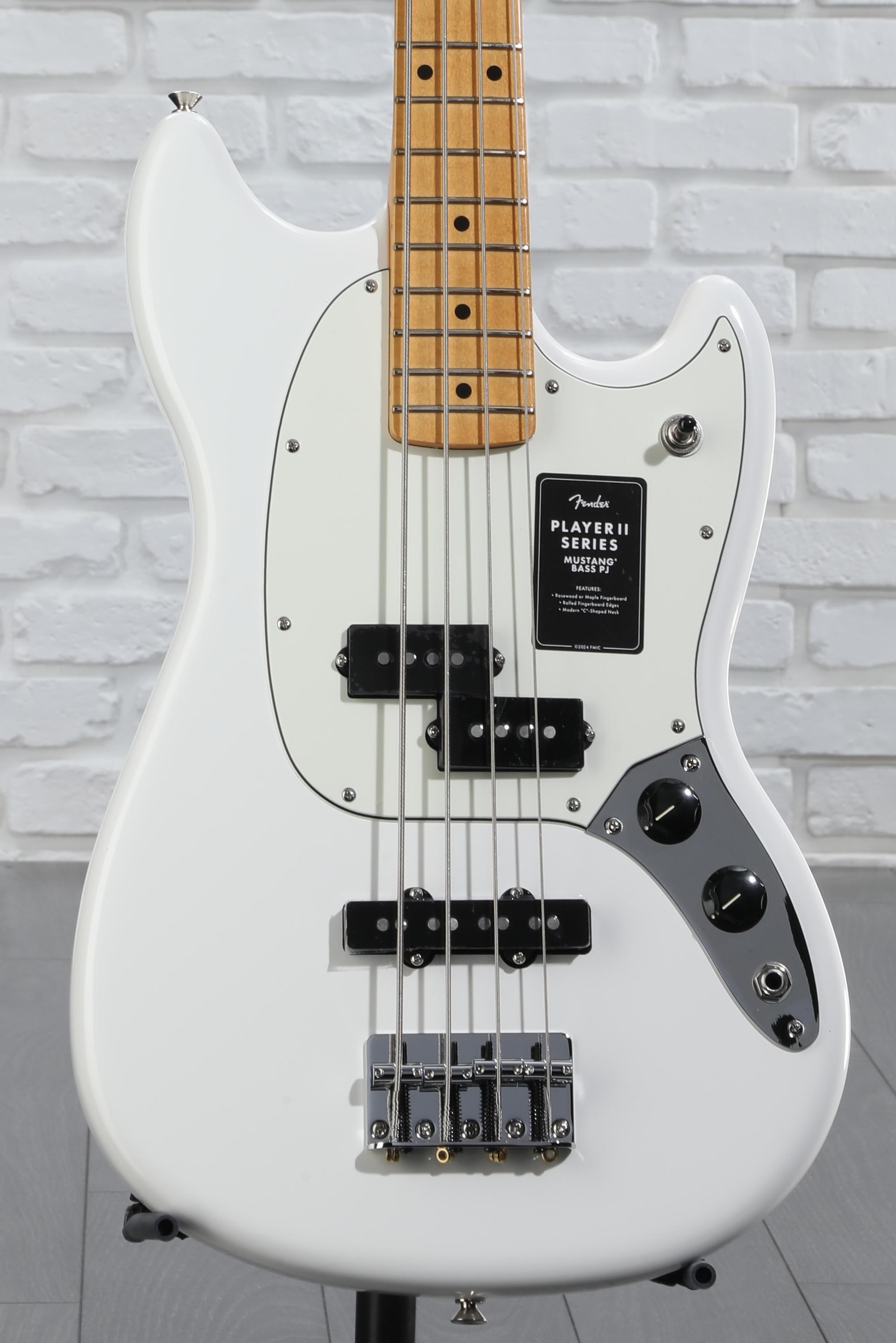 Fender Player II Mustang Bass PJ - Polar White with Maple