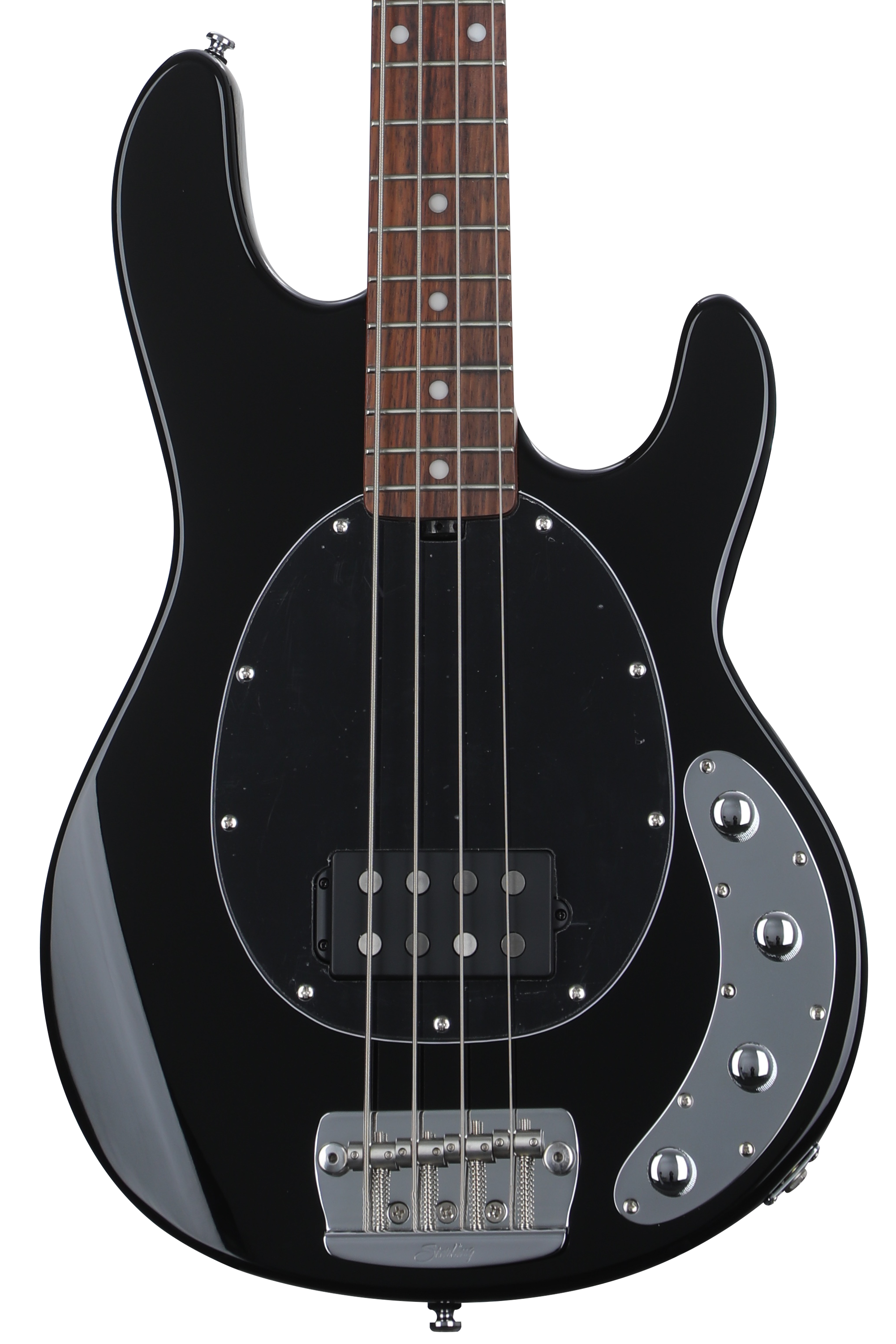 Sterling By Music Man StingRay RAY34 Bass Guitar - Black with Bag |  Sweetwater