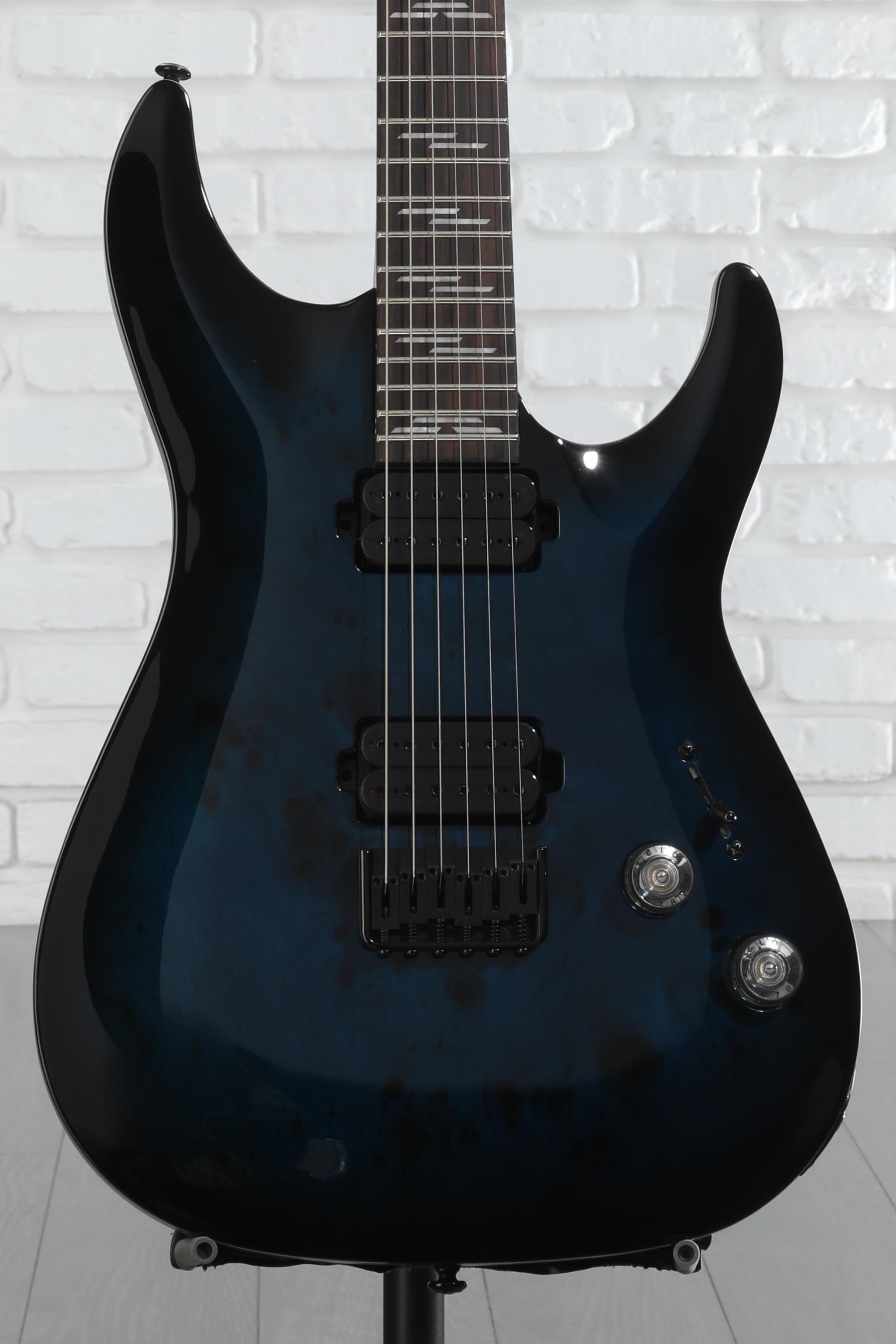 Schecter Omen Elite-6 Electric Guitar - See Thru Blue Burst