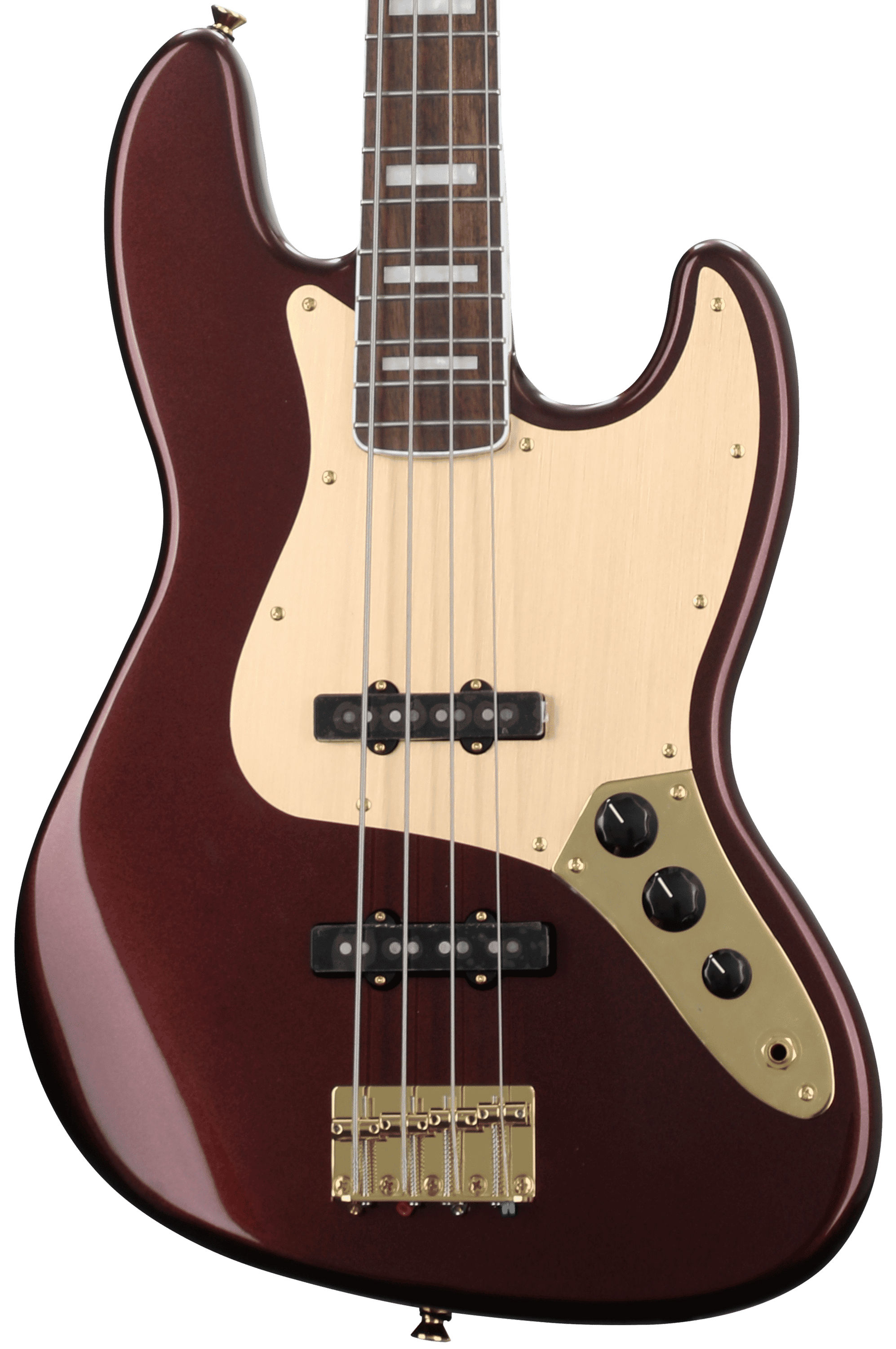 Squier 40th Anniversary Gold Edition Jazz Bass - Ruby Red