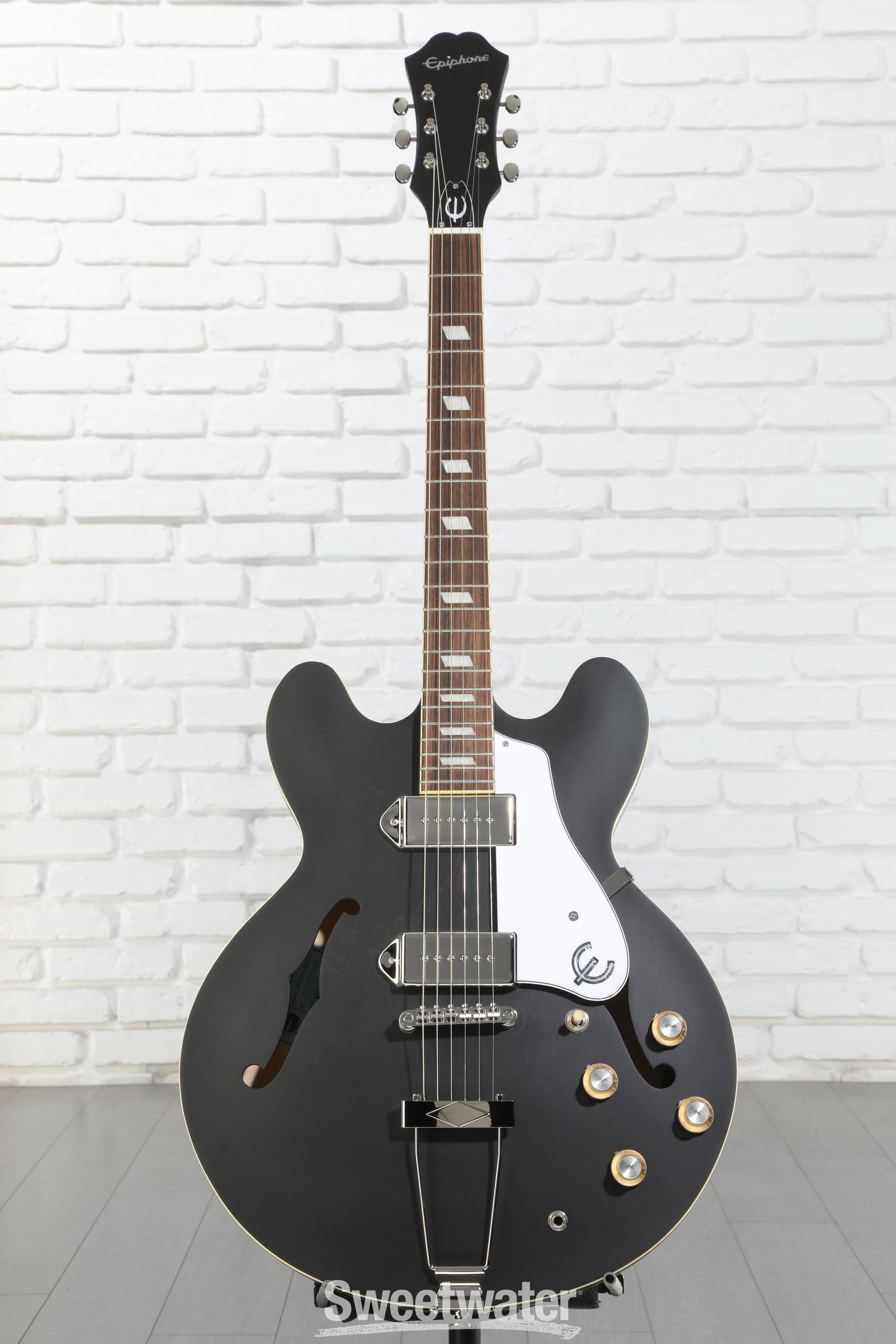 ギター Epiphone Casino Worn Ebony Amazon.com: Epiphone Casino Hollowbody Worn, Ebony : Musical