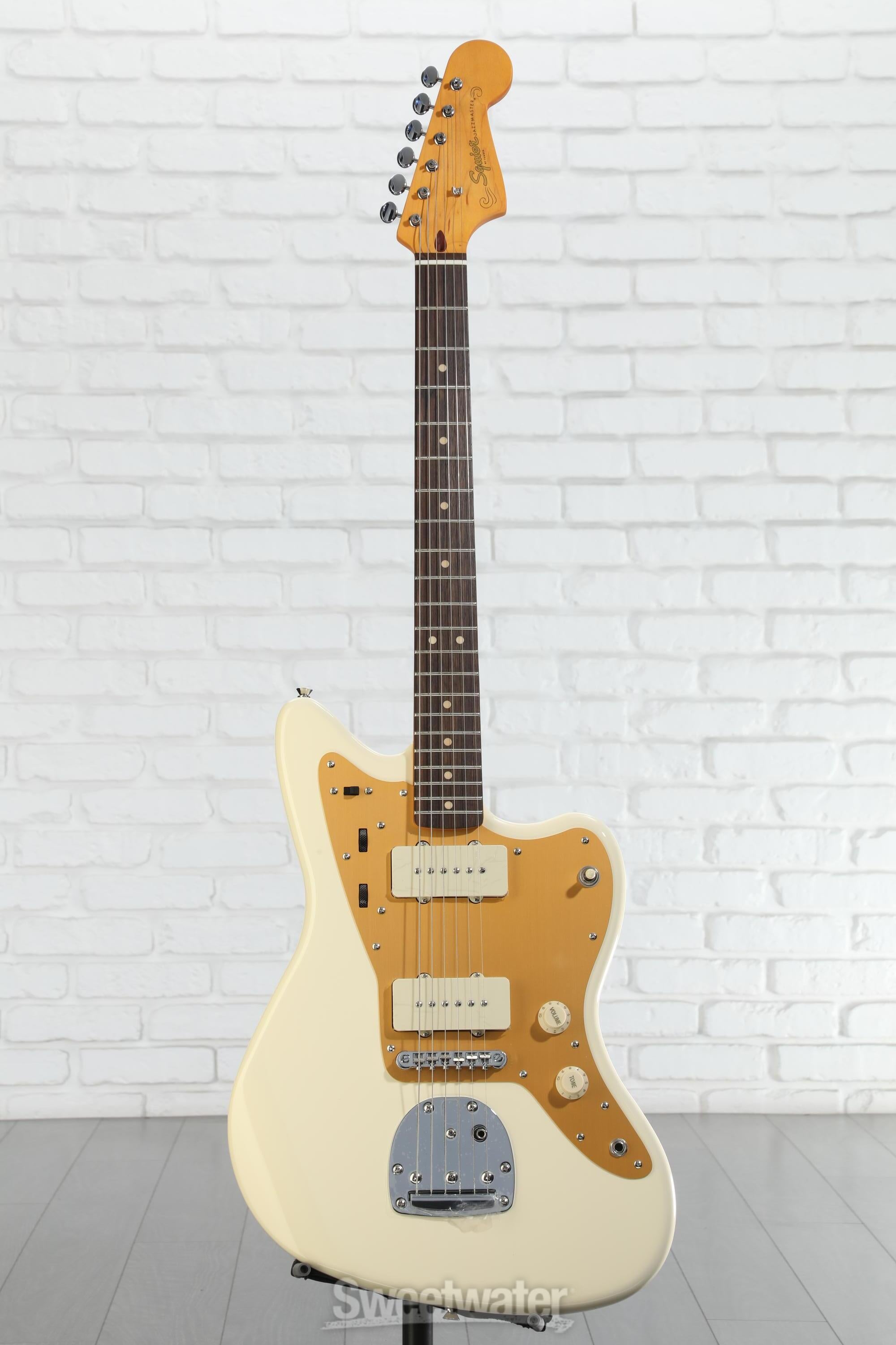 Squier J Mascis Signature Jazzmaster - Vintage White with Indian