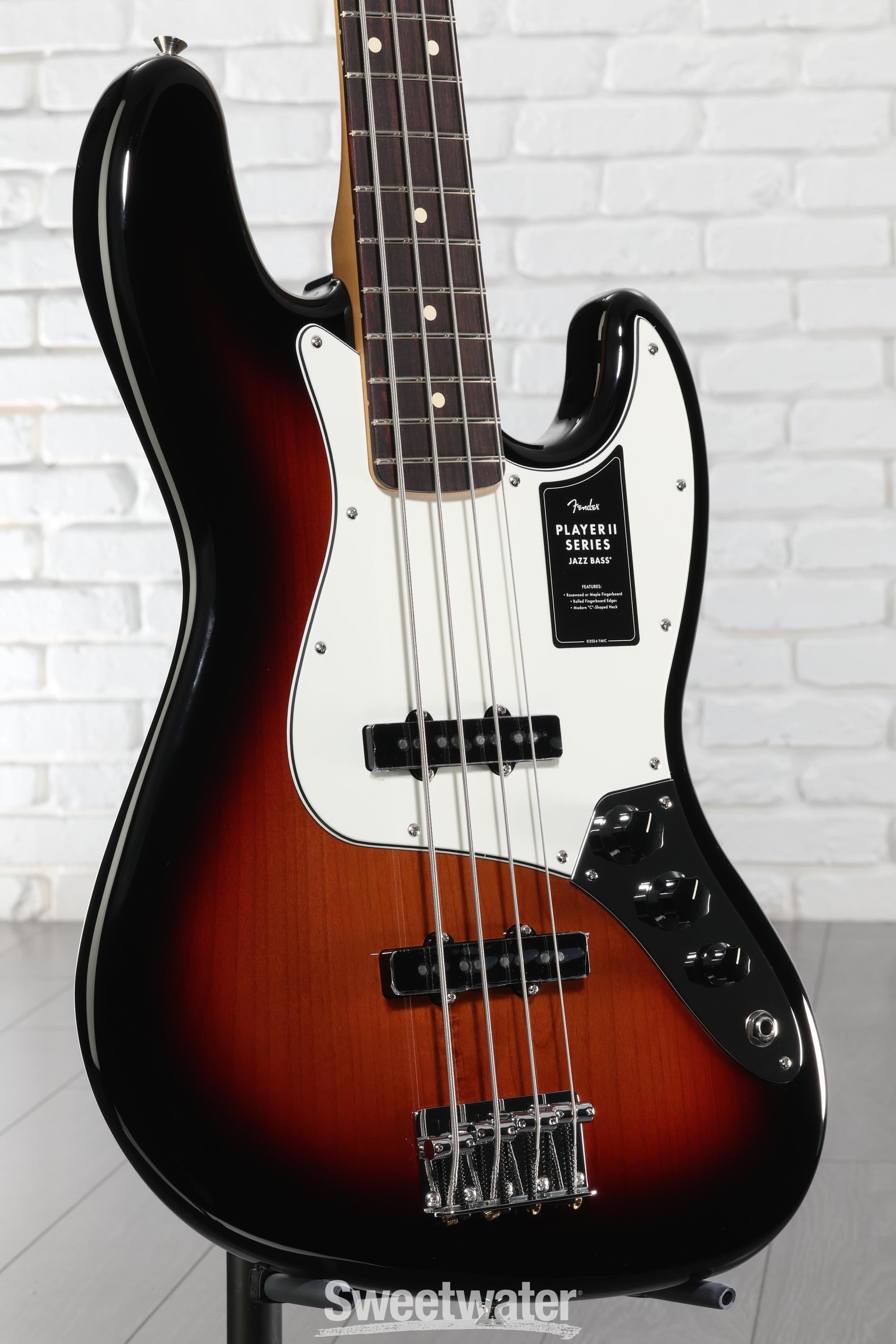 ベース Fender Player II Jazz Bass 3Col Sunburst Fender Player II Jazz Bass - 3-color Sunburst with Rosewood