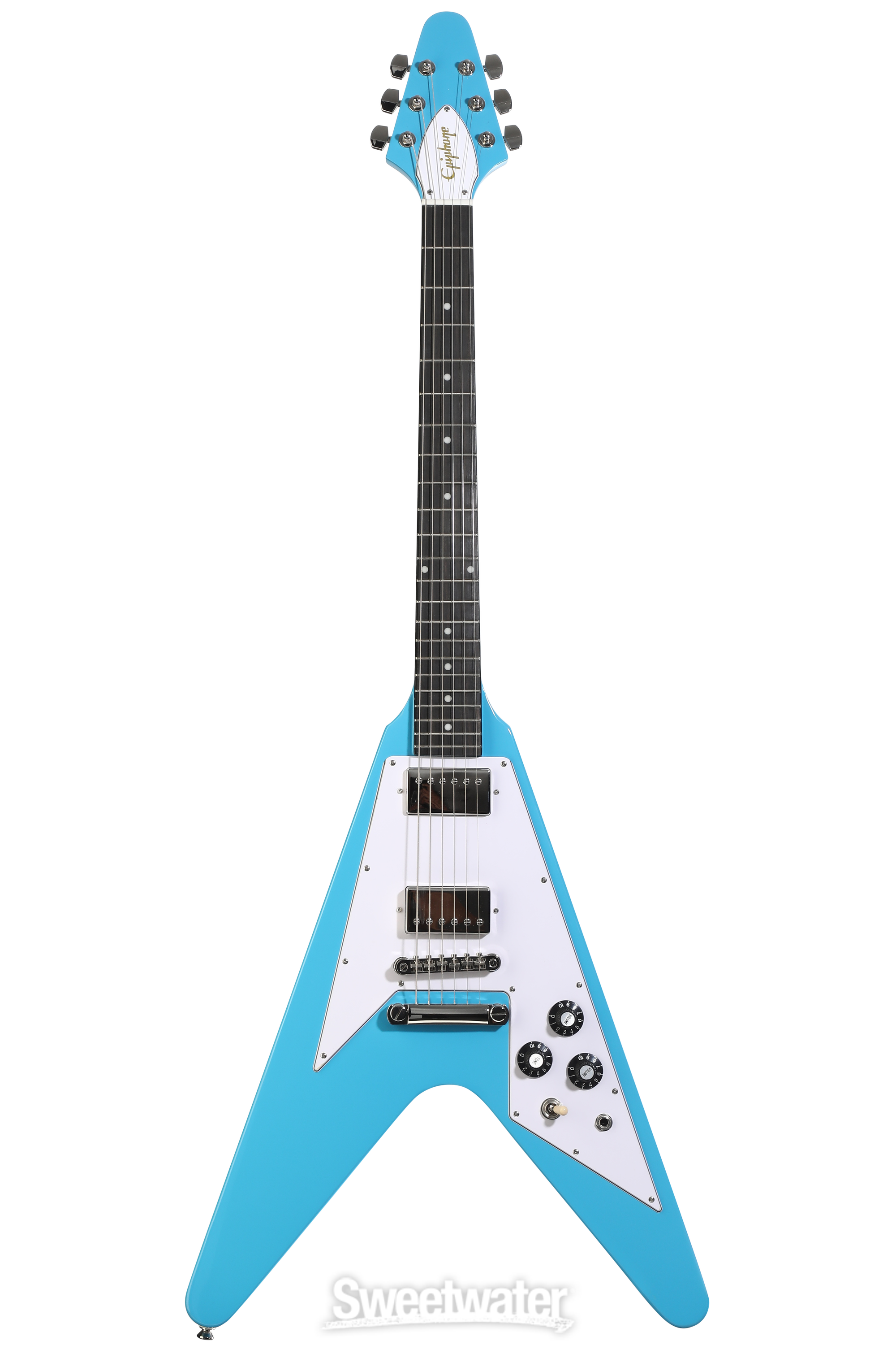 Epiphone Flying V '70s Electric Guitar - Maui Blue | Sweetwater