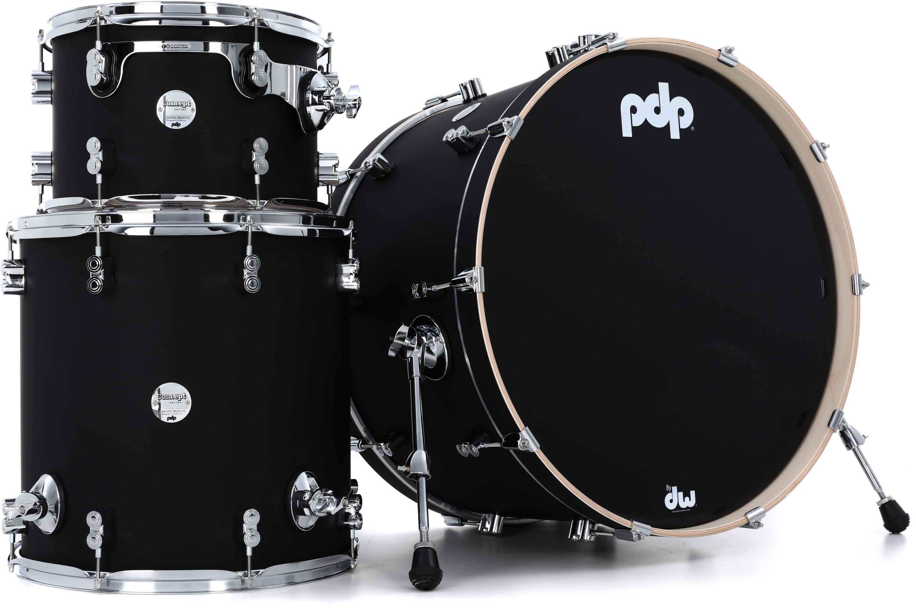 Concept Maple Rock 3-piece Shell Pack - Satin Black - Sweetwater