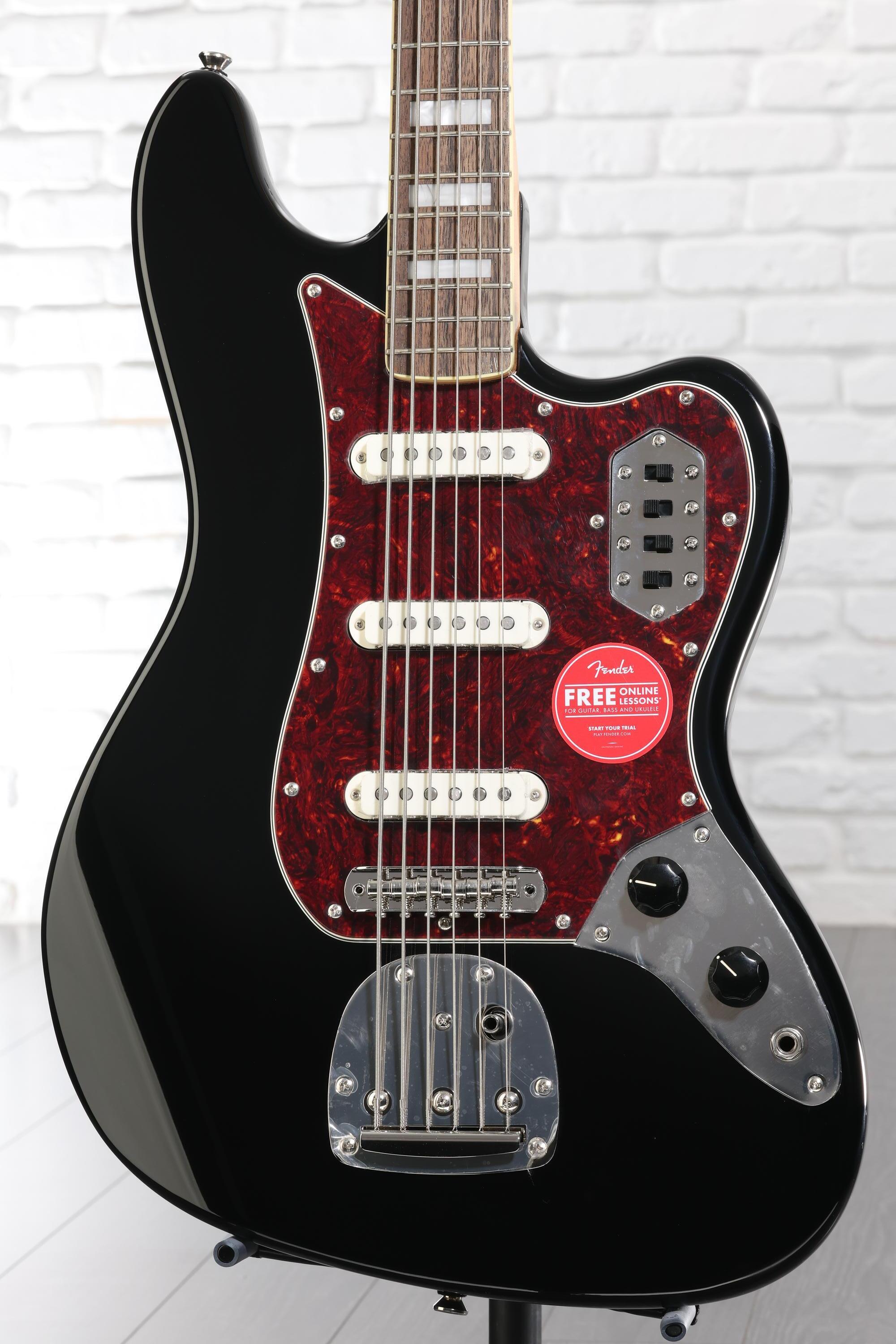 Squier Classic Vibe Bass VI Guitar - Black | Sweetwater