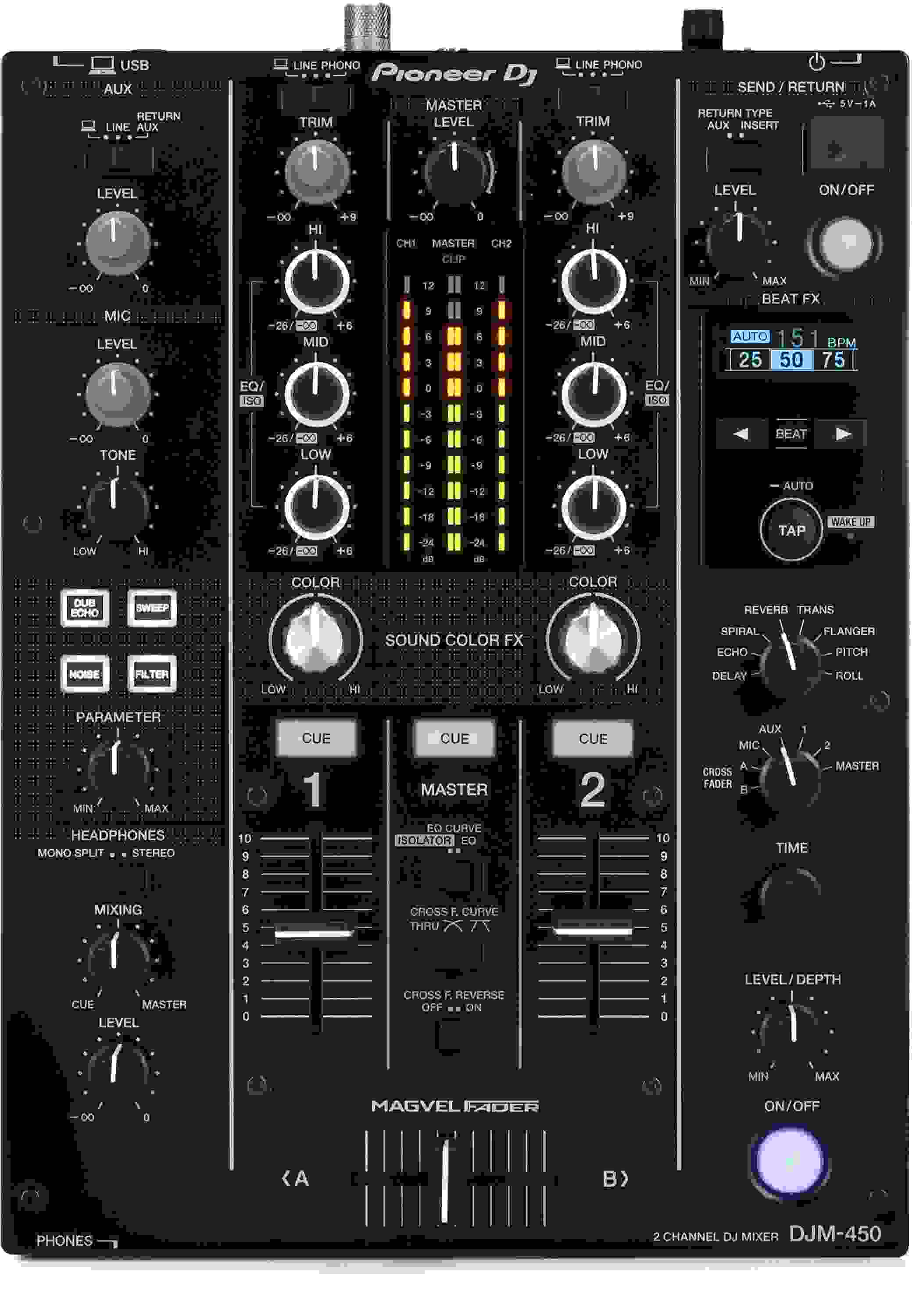 Pioneer DJ DJM-450 2-channel DJ Mixer