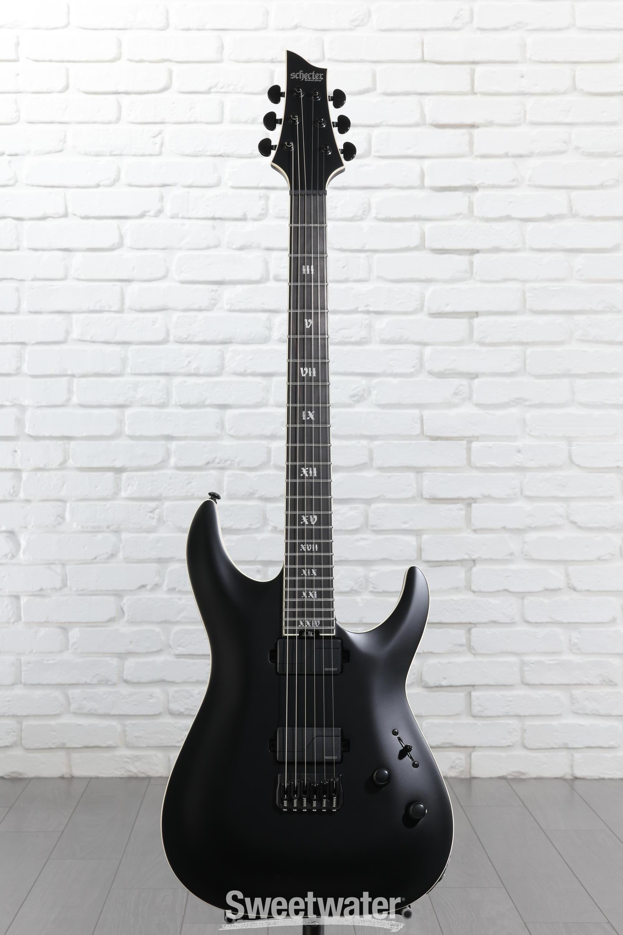 Schecter C-1 SLS Evil Twin Electric Guitar - Satin Black | Sweetwater
