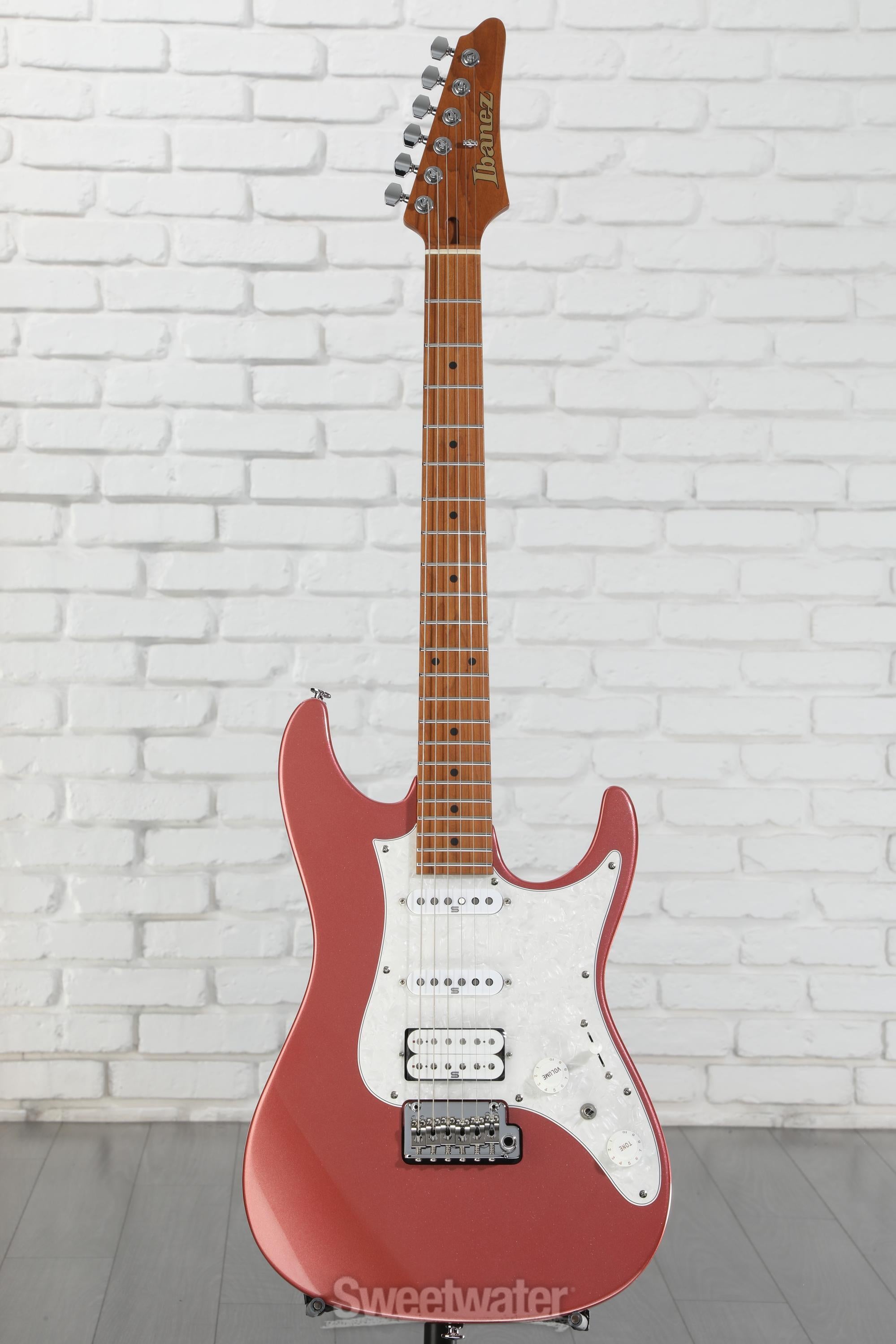 Ibanez Prestige AZ2204 Electric Guitar - Hazy Rose Metallic