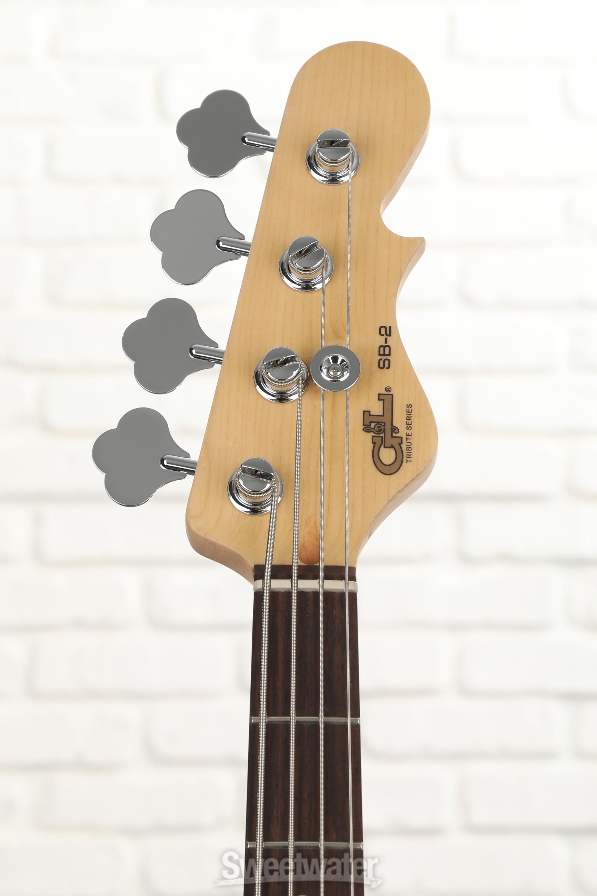 G&L Tribute SB-2 Bass Guitar - Black Frost | Sweetwater
